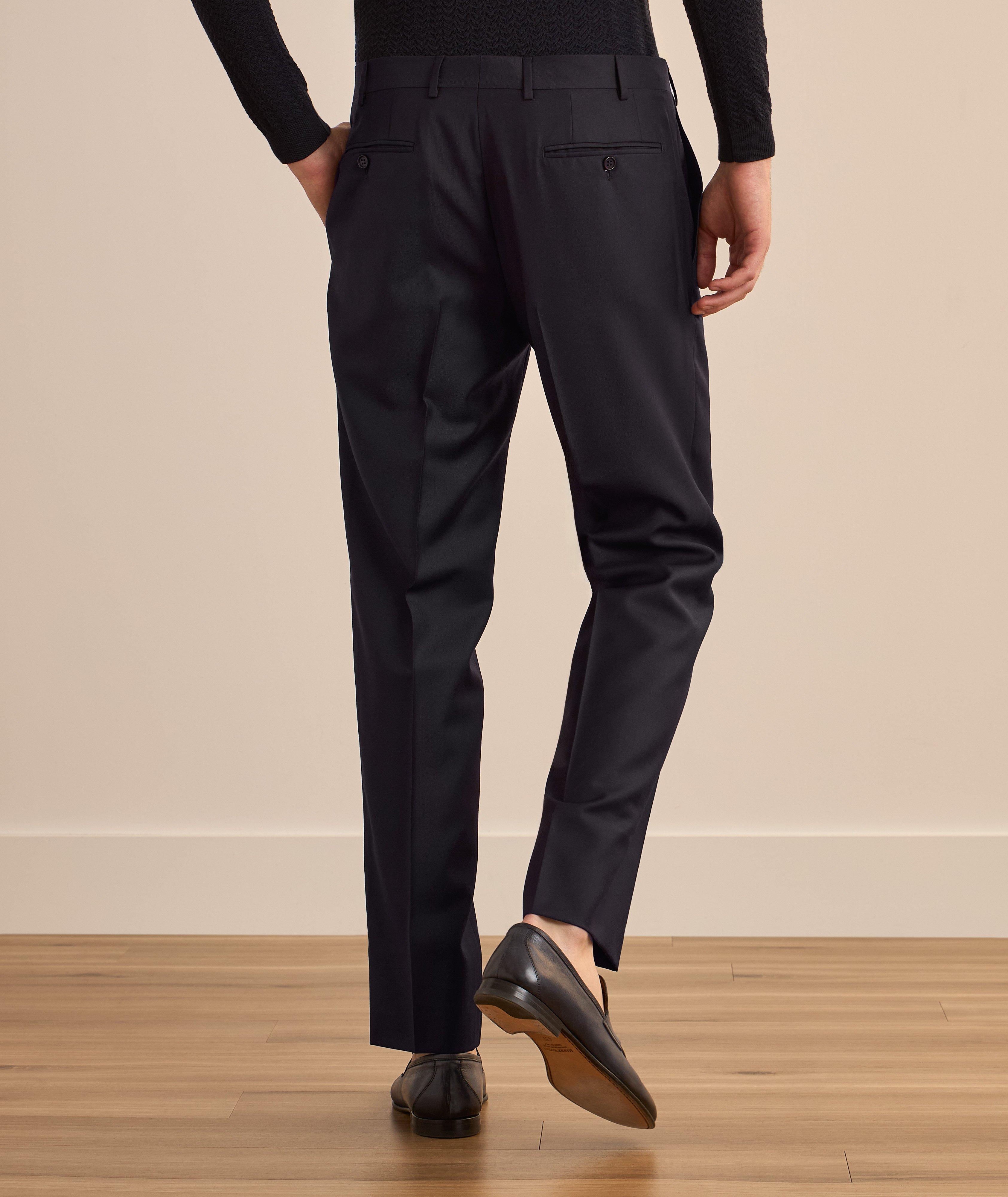 Pantalon habillé en laine de coupe contemporaine image 3