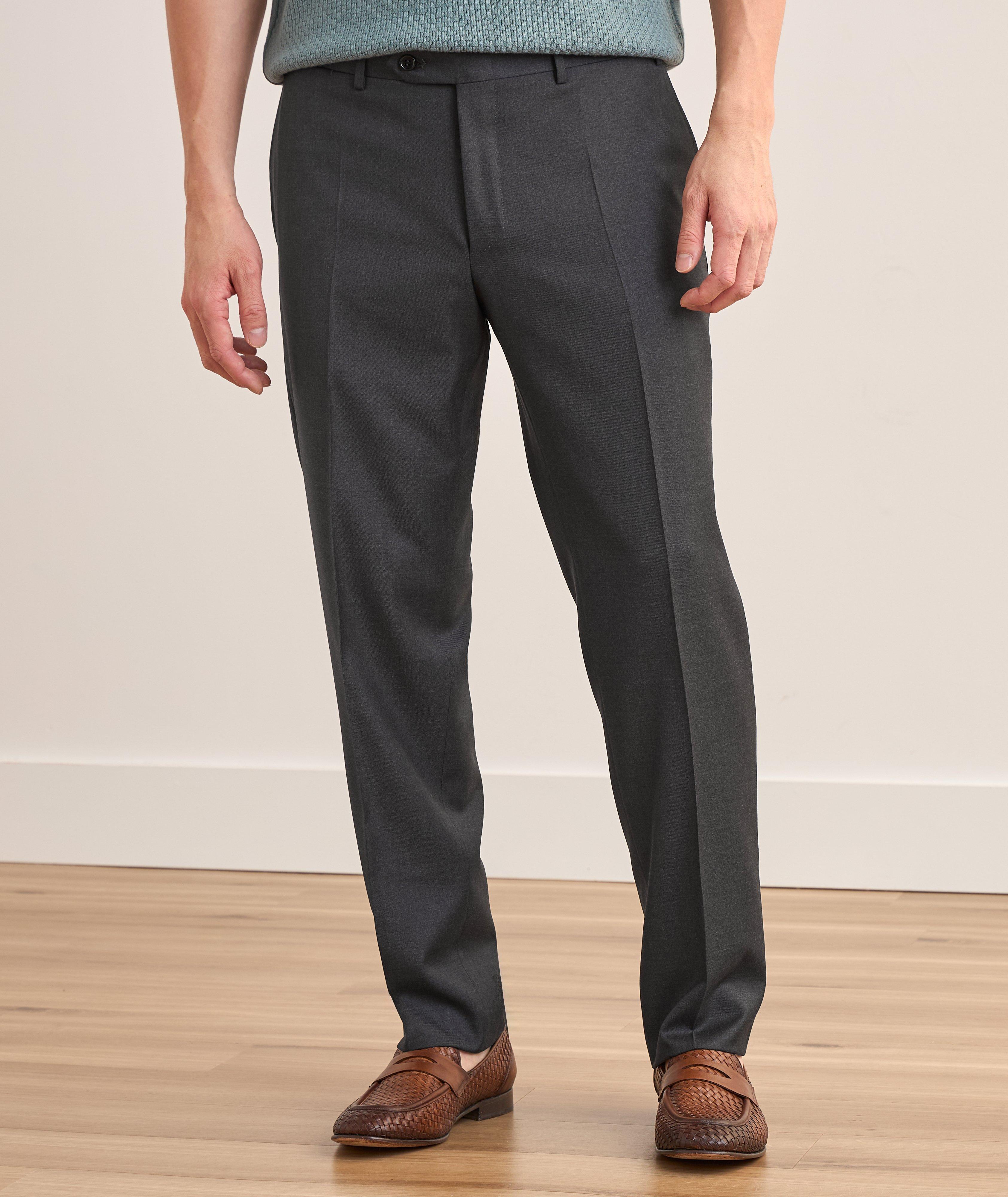 Pantalon habillé en laine de coupe contemporaine image 2