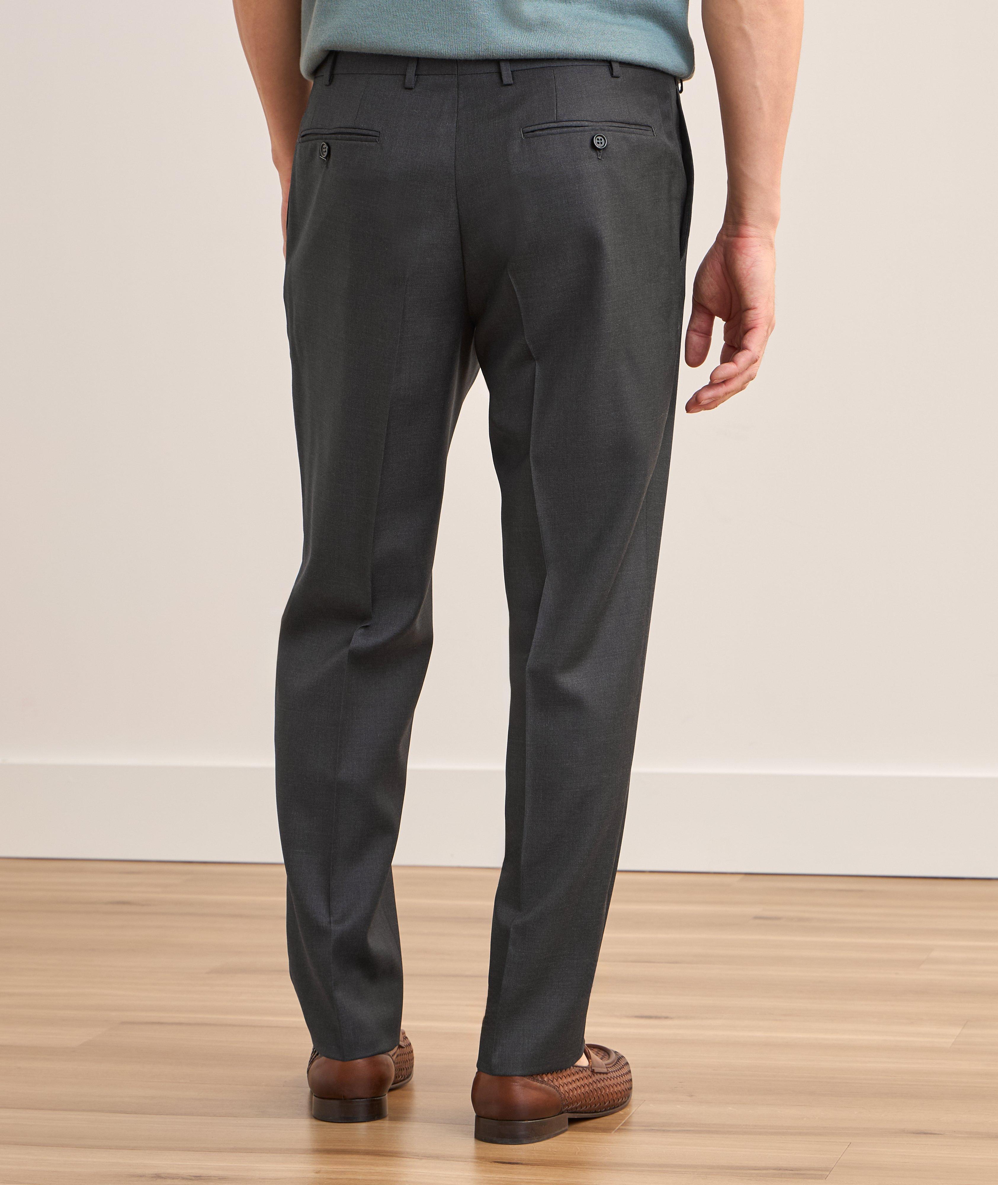 Pantalon habillé en laine de coupe contemporaine image 3