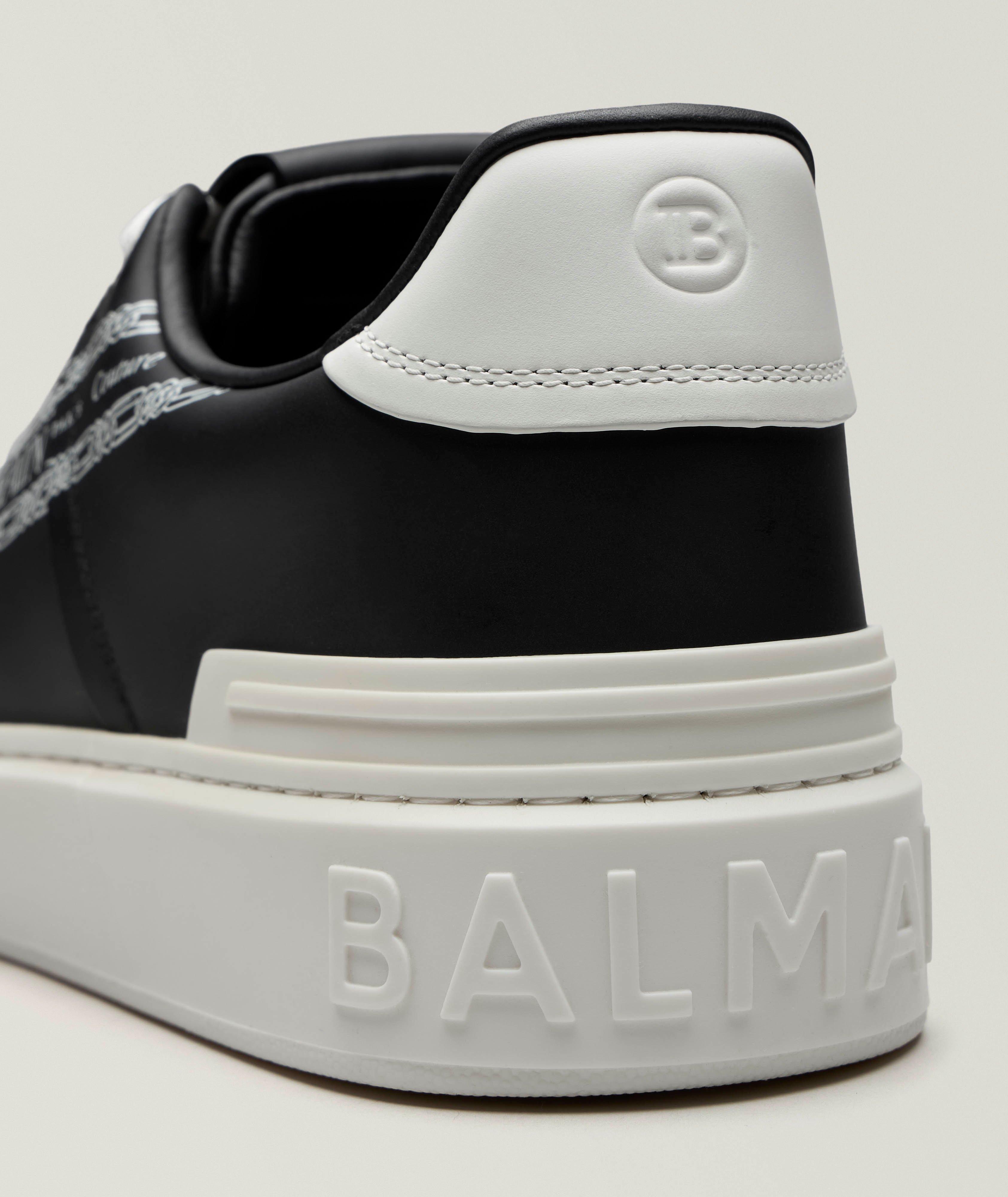 B-Court Chain Logo Leather Sneakers image 2