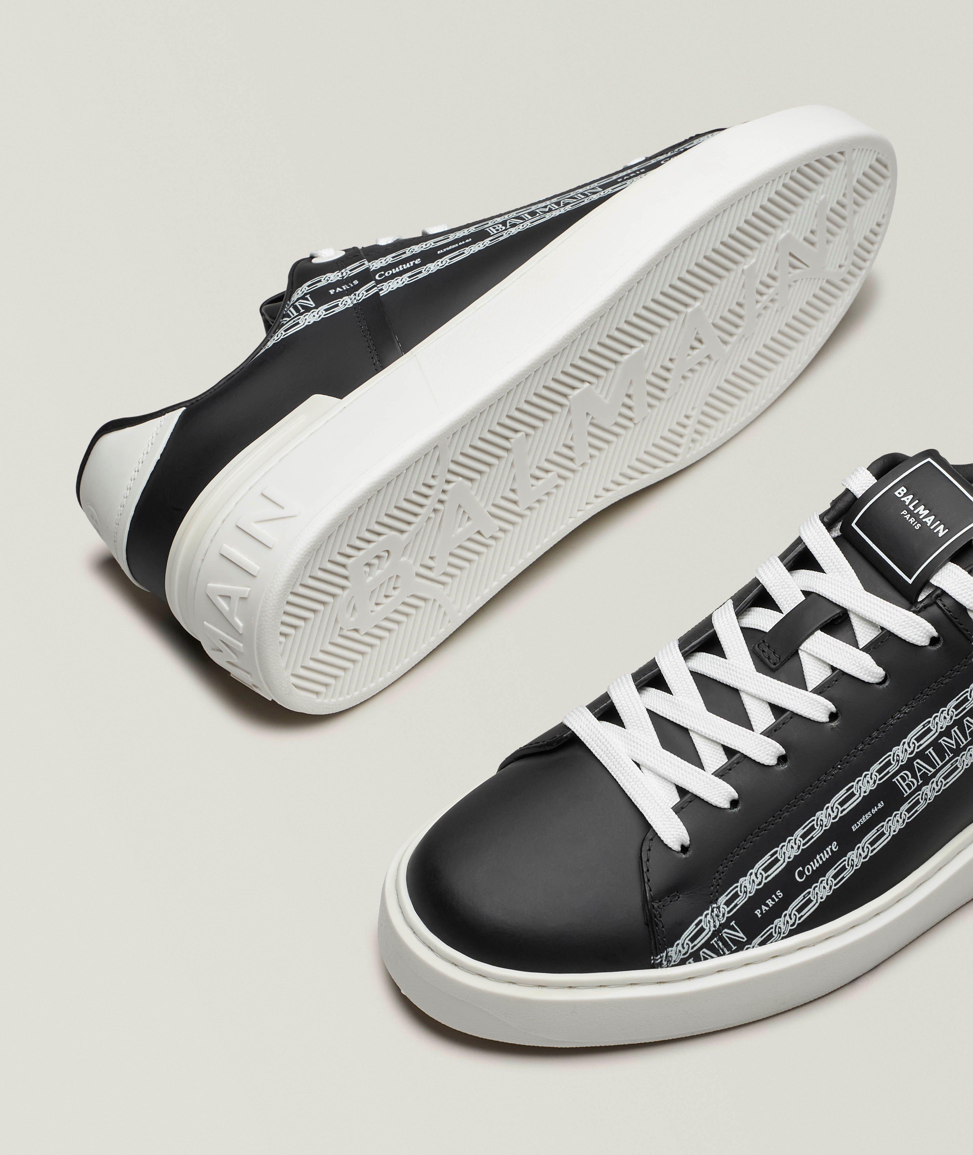 B-Court Chain Logo Leather Sneakers image 3