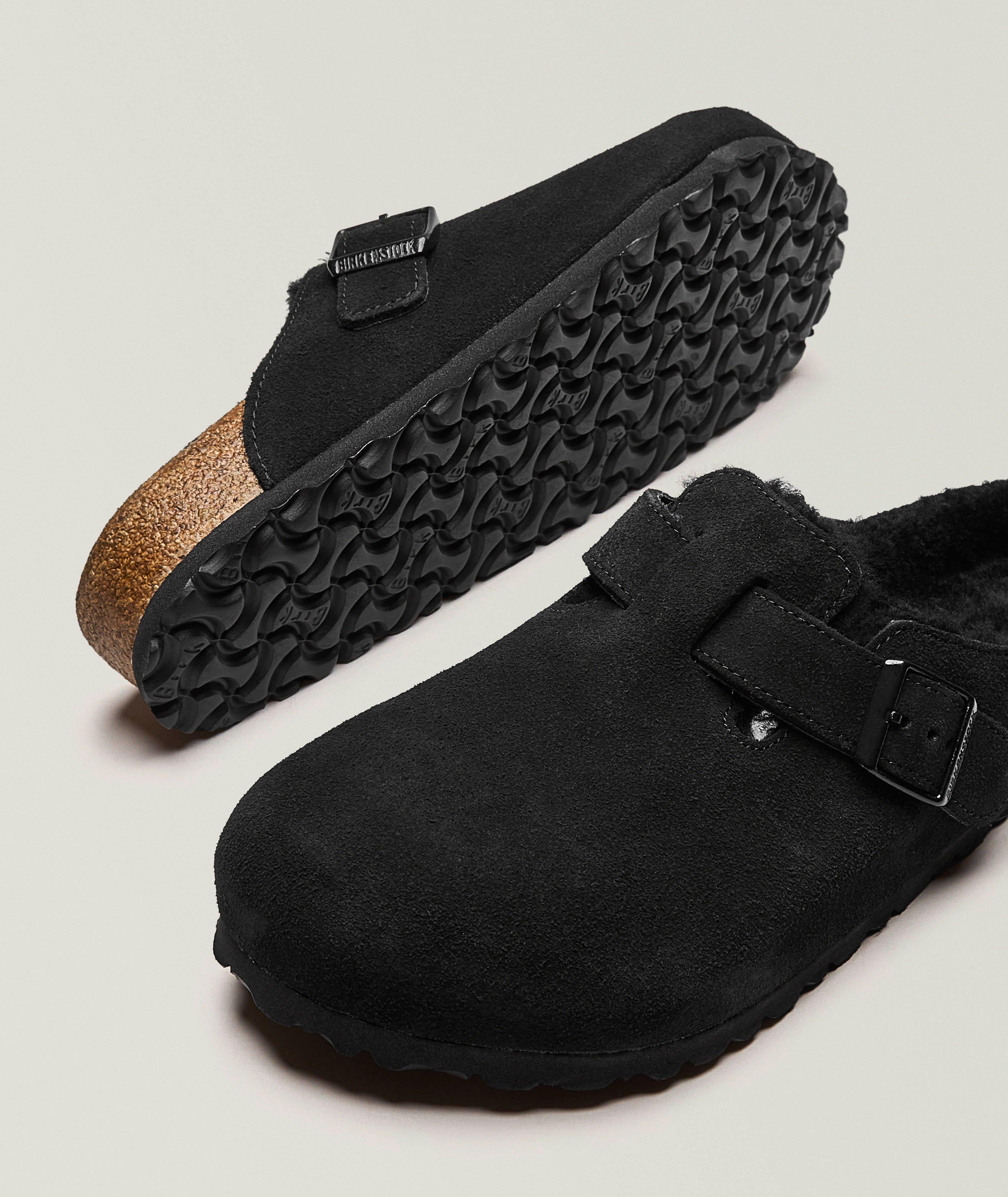 Boston Shearling-Lined Suede Leather Mules image 3