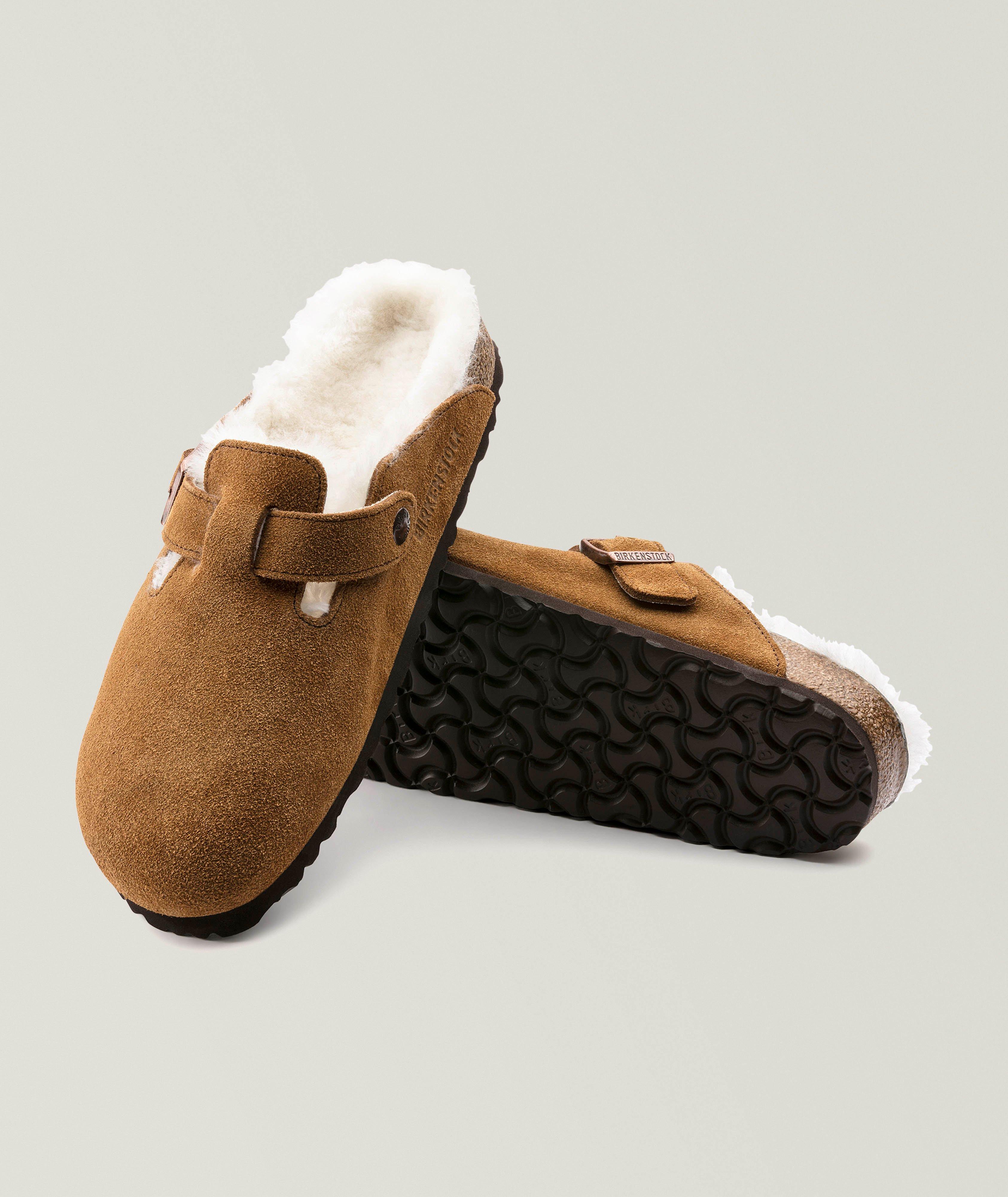 Boston Shearling-Lined Suede Leather Mules image 2