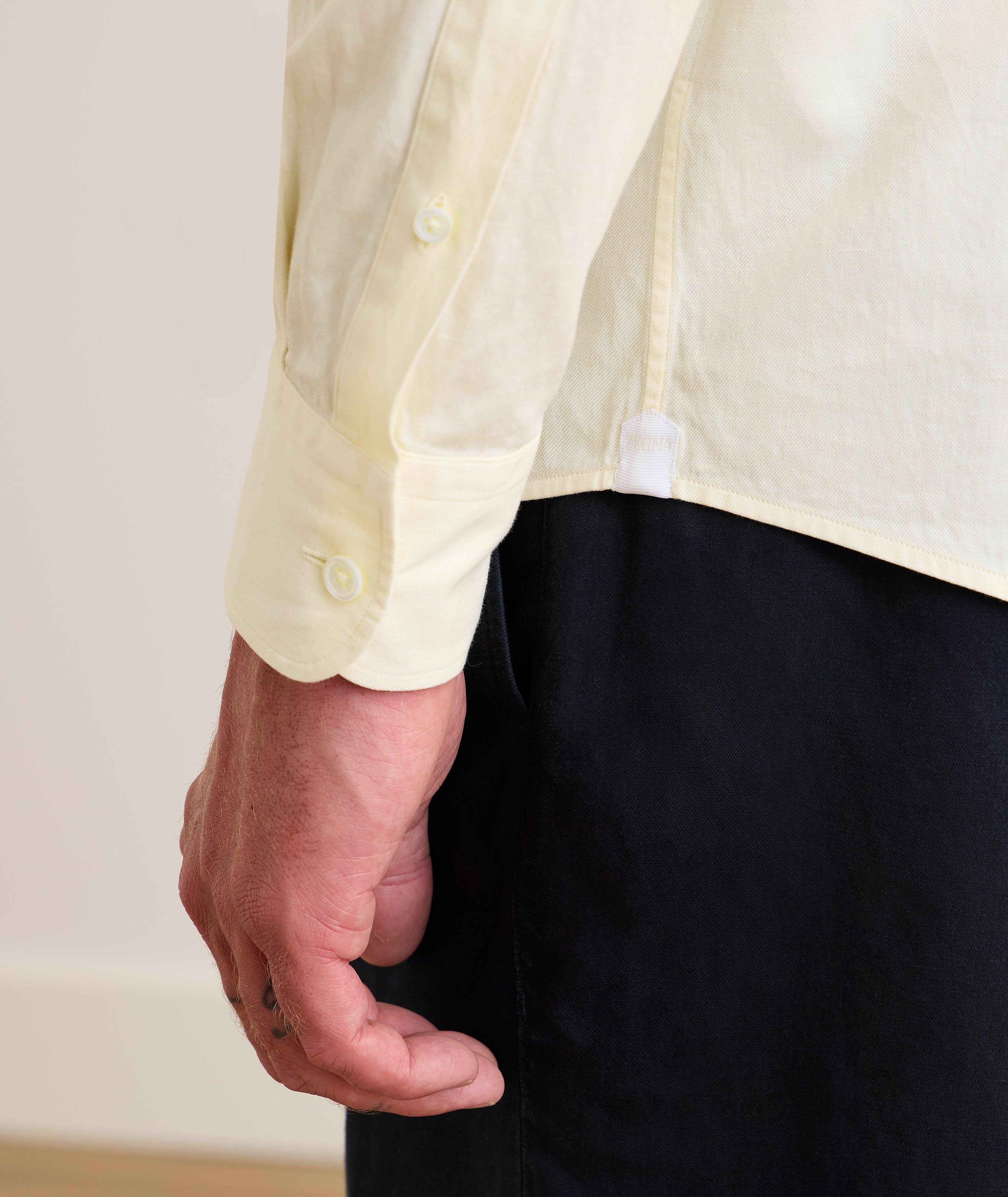 Chemise en denim de coton et de lin image 4