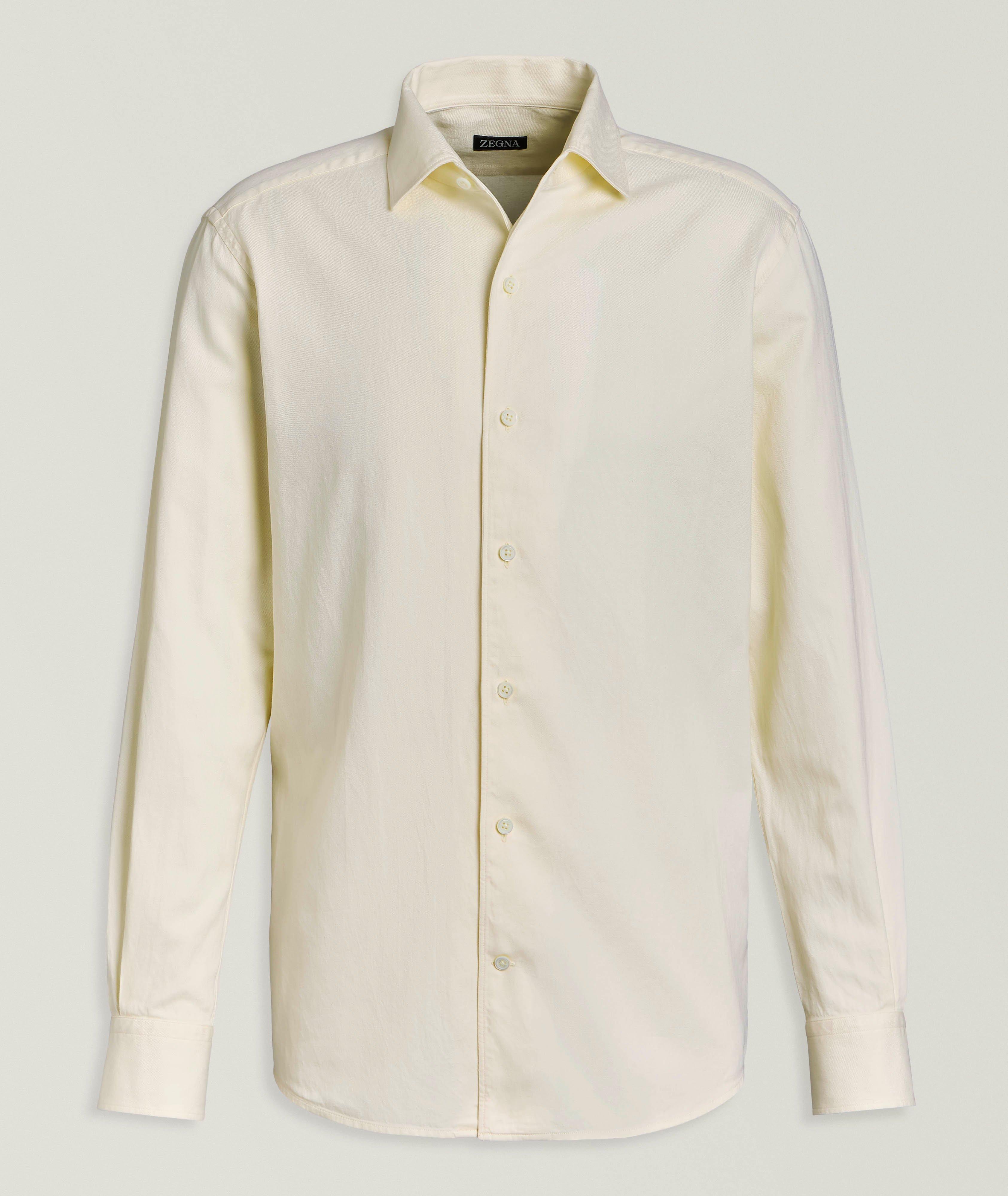 Chemise en denim de coton et de lin image 0