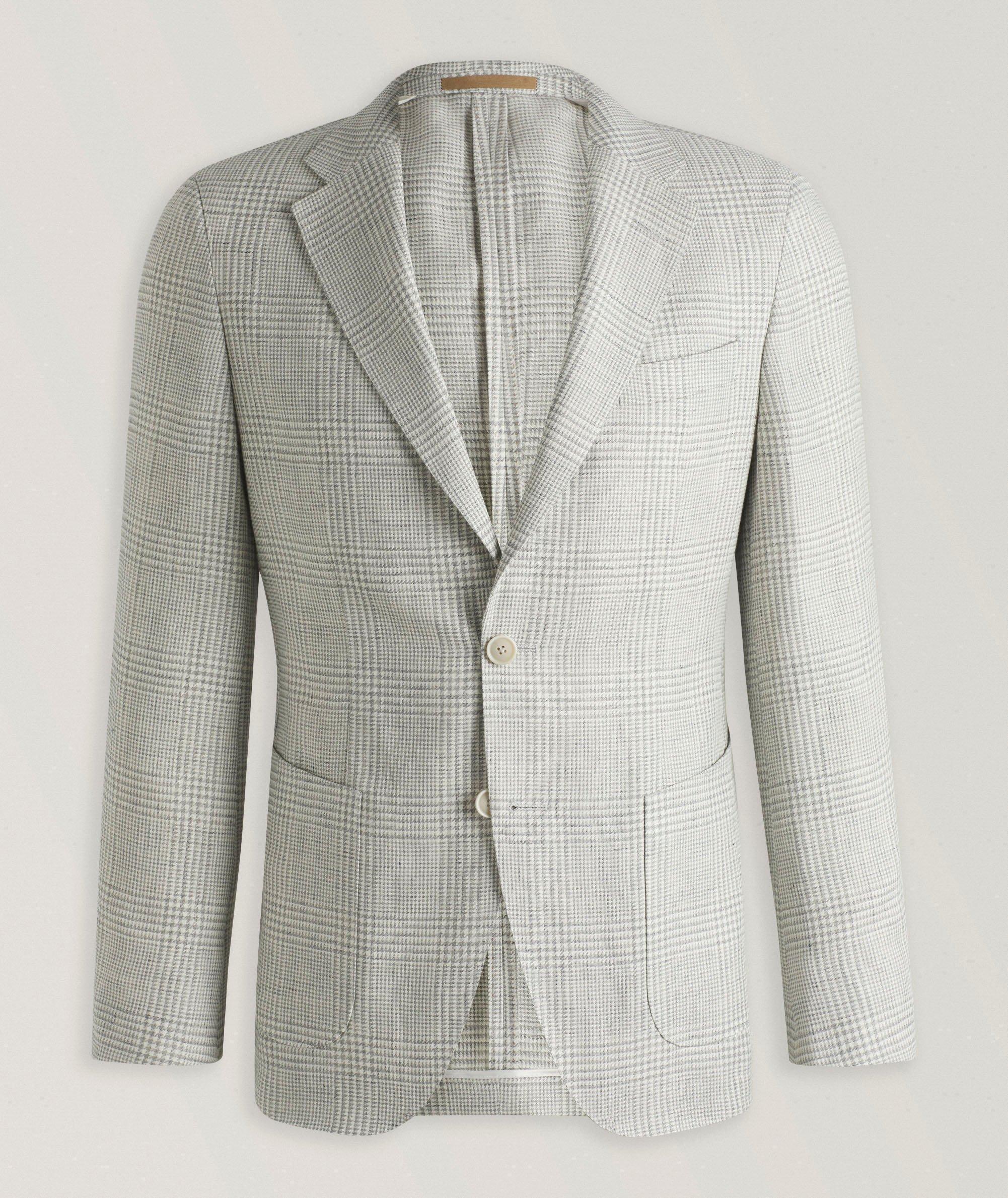 Heston Check Linen-Wool Sport Jacket  image 0