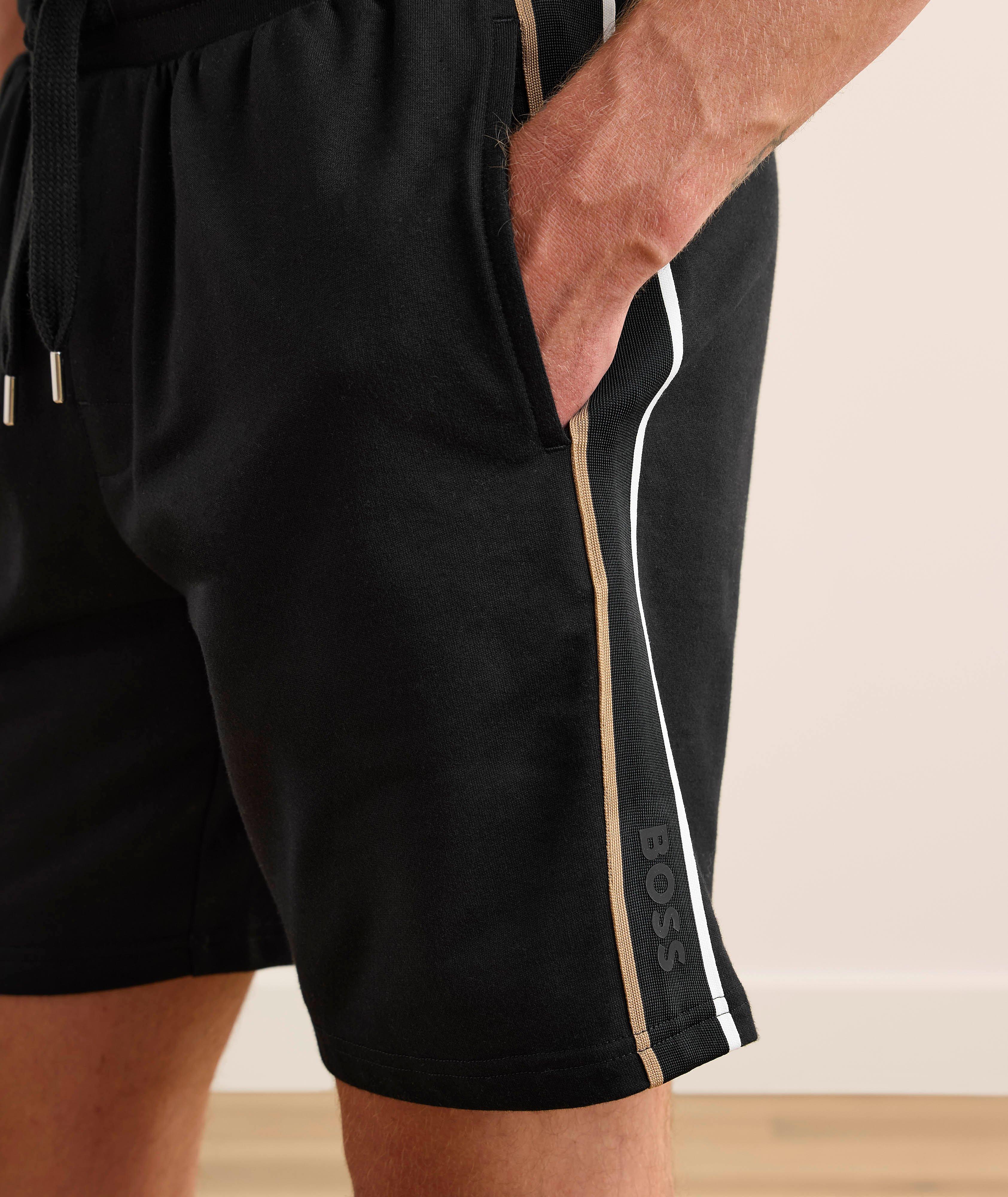 Iconic Striped Trim Cotton Shorts image 3