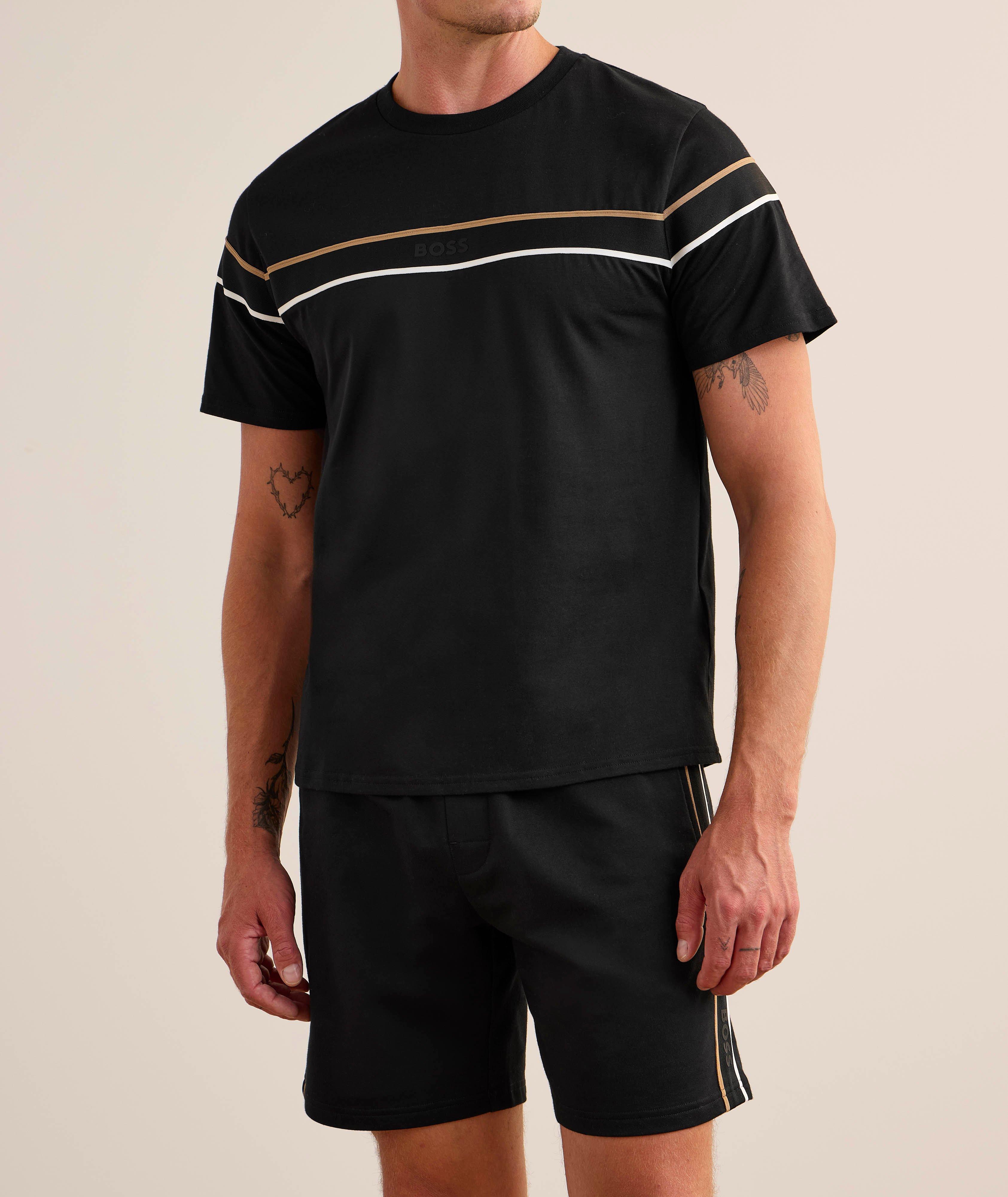 Iconic Striped Trim Cotton Shorts image 4