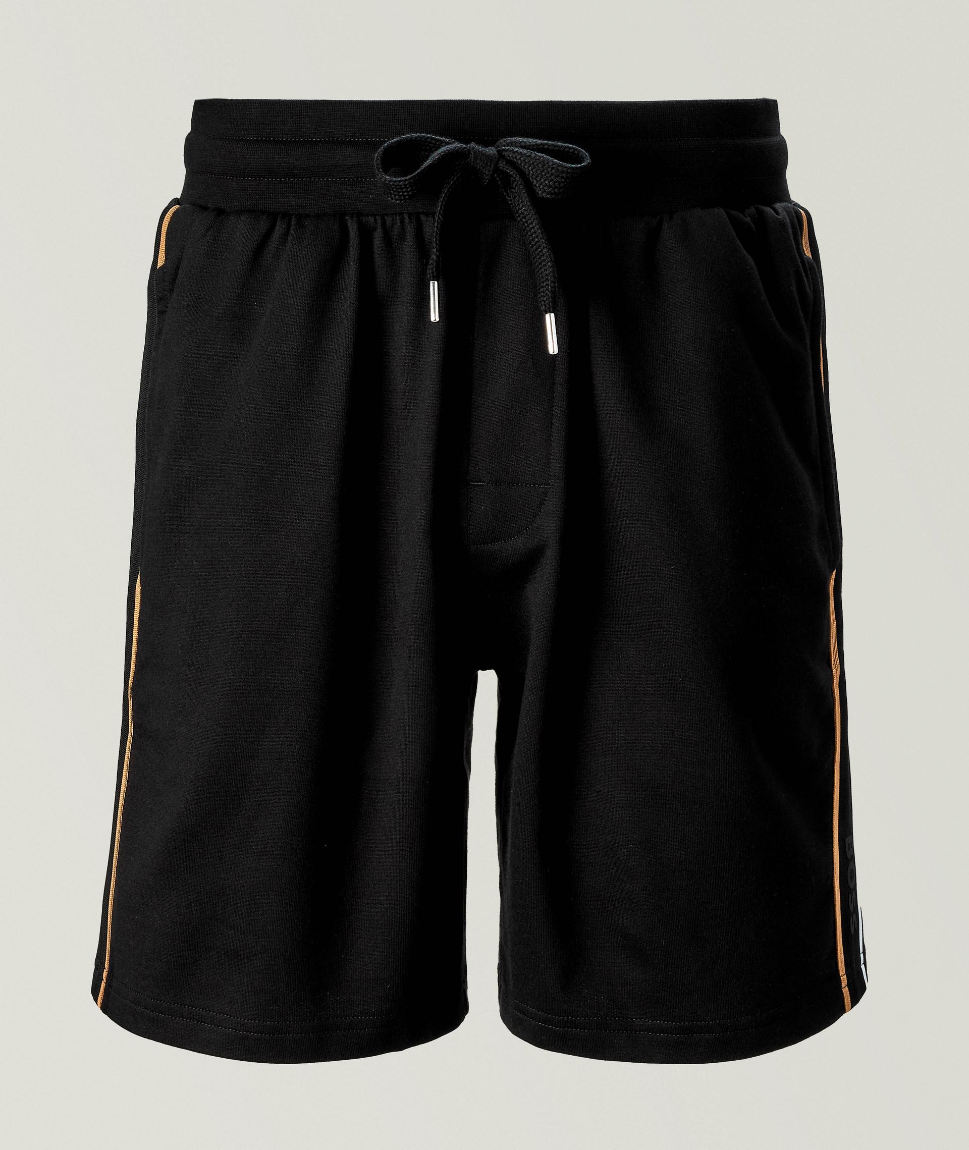Short en coton à rayures de marque image 0