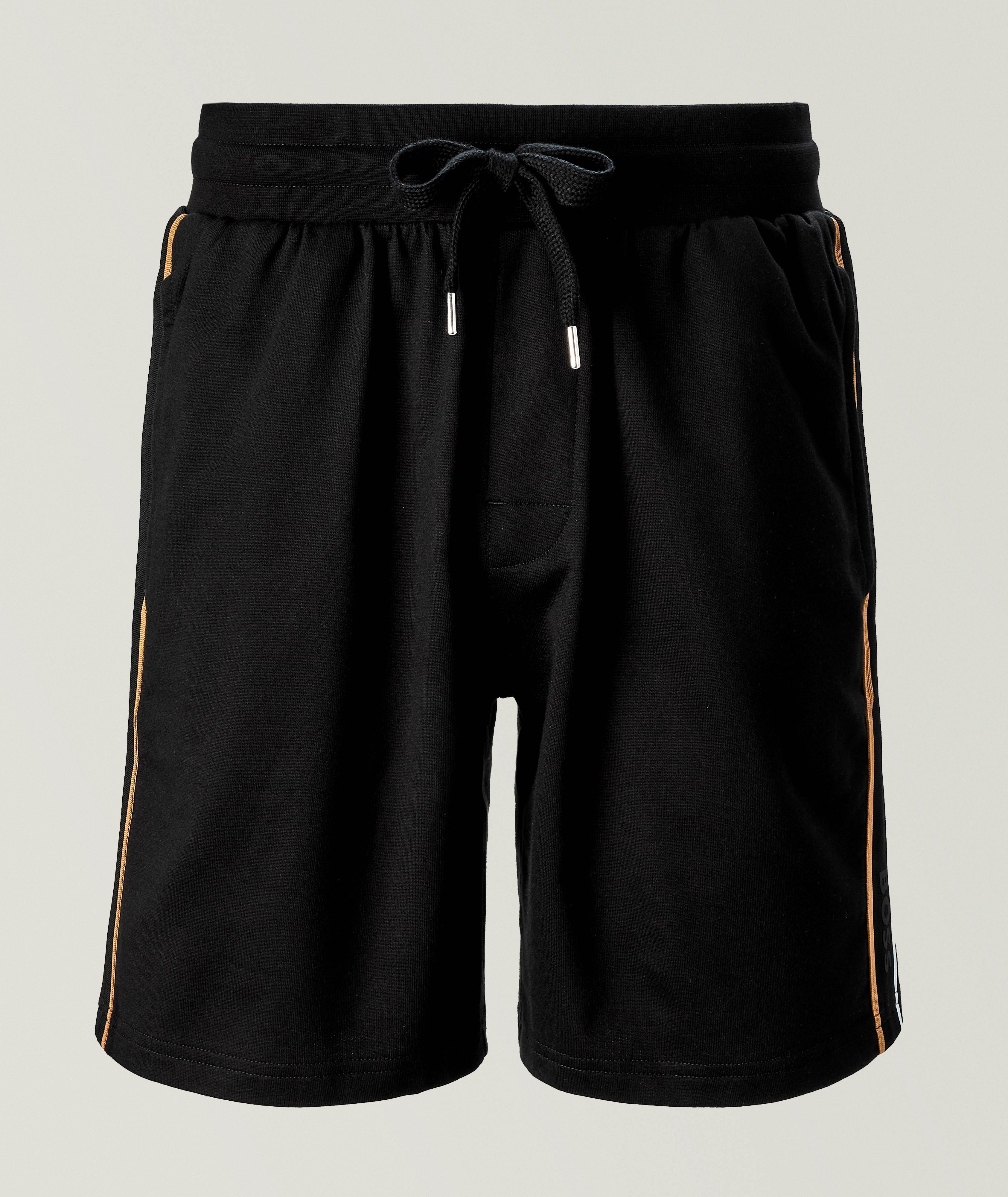 Iconic Striped Trim Cotton Shorts image 0