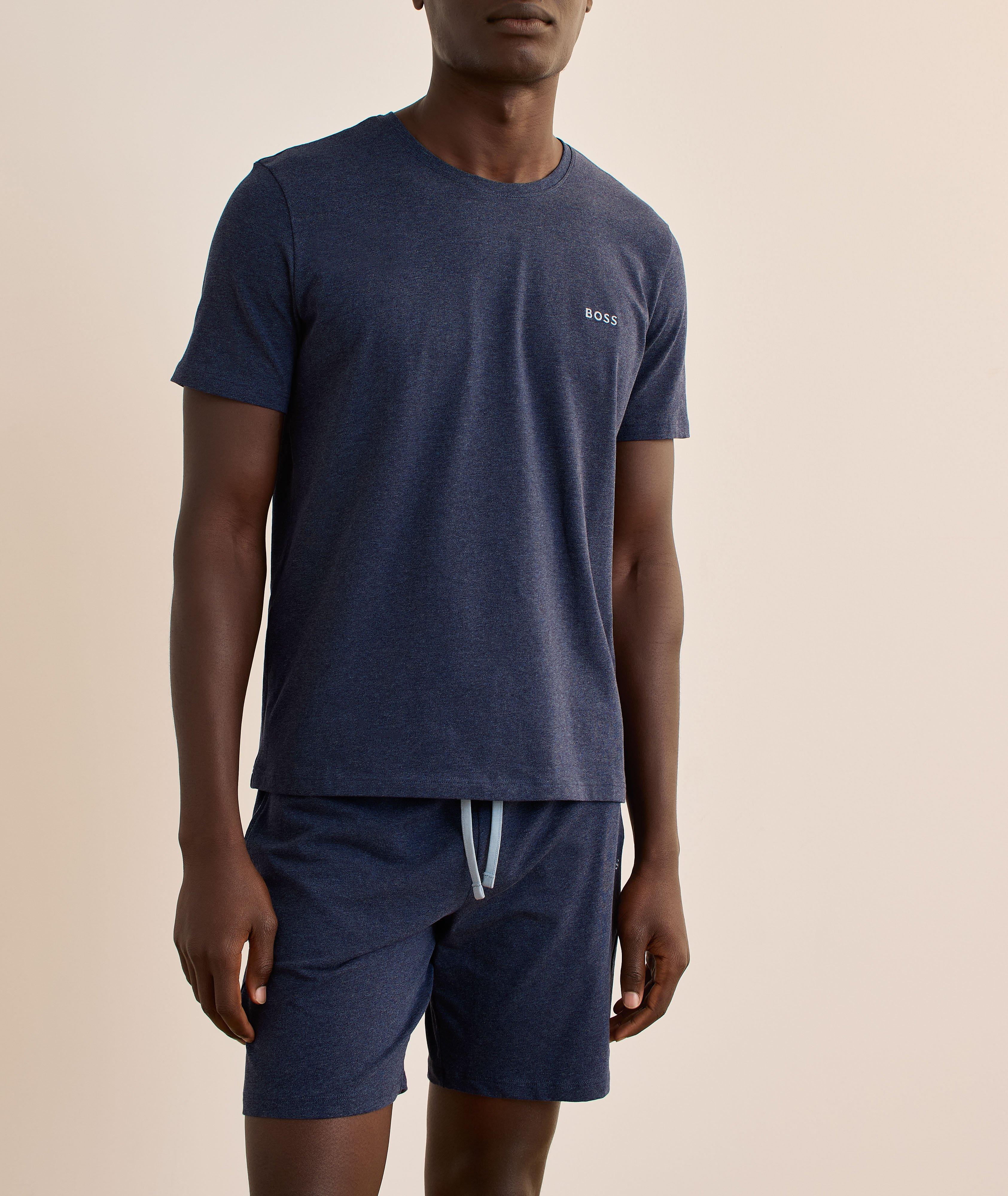 Mélange Stretch-Cotton Crewneck T-Shirt  image 1