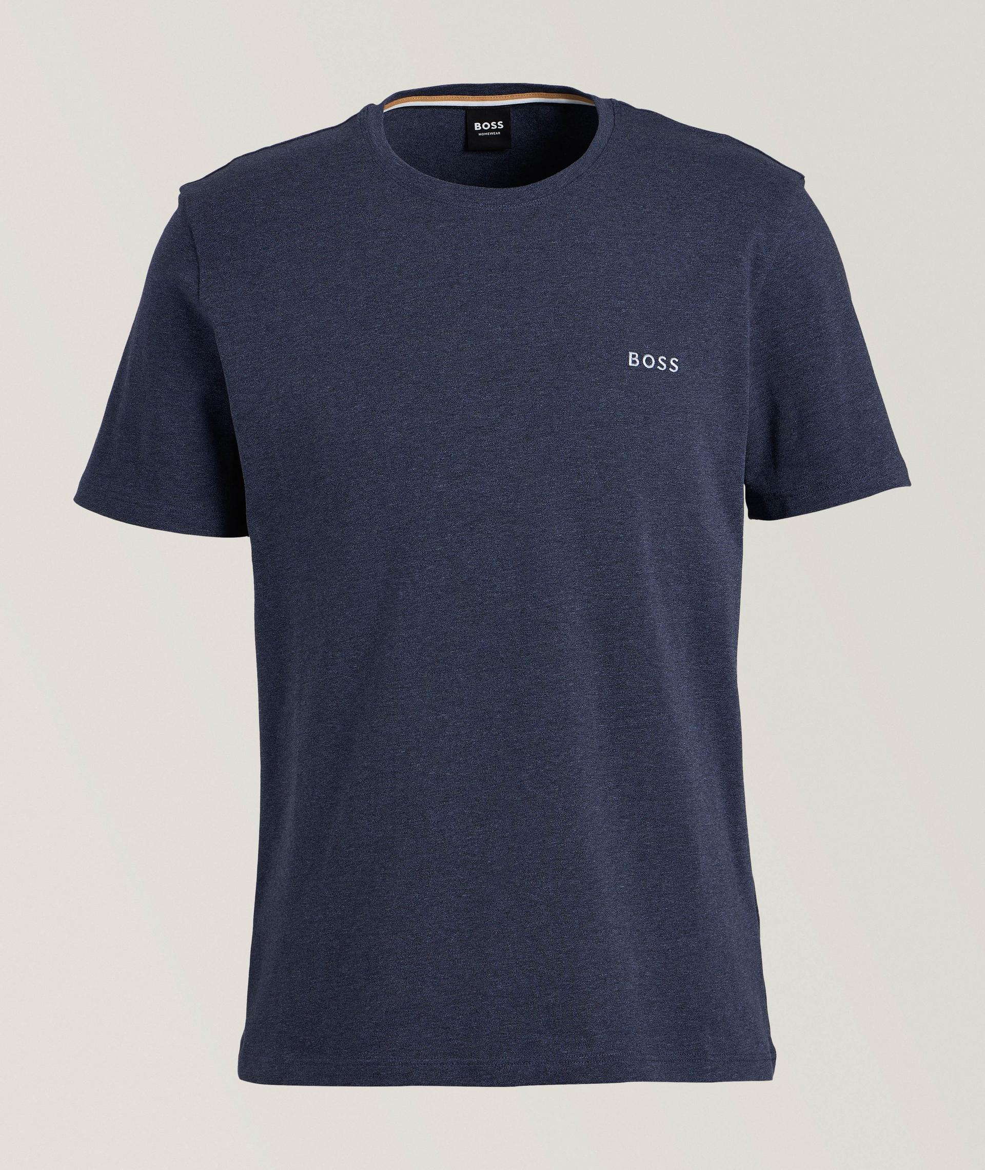Mélange Stretch-Cotton Crewneck T-Shirt  image 0