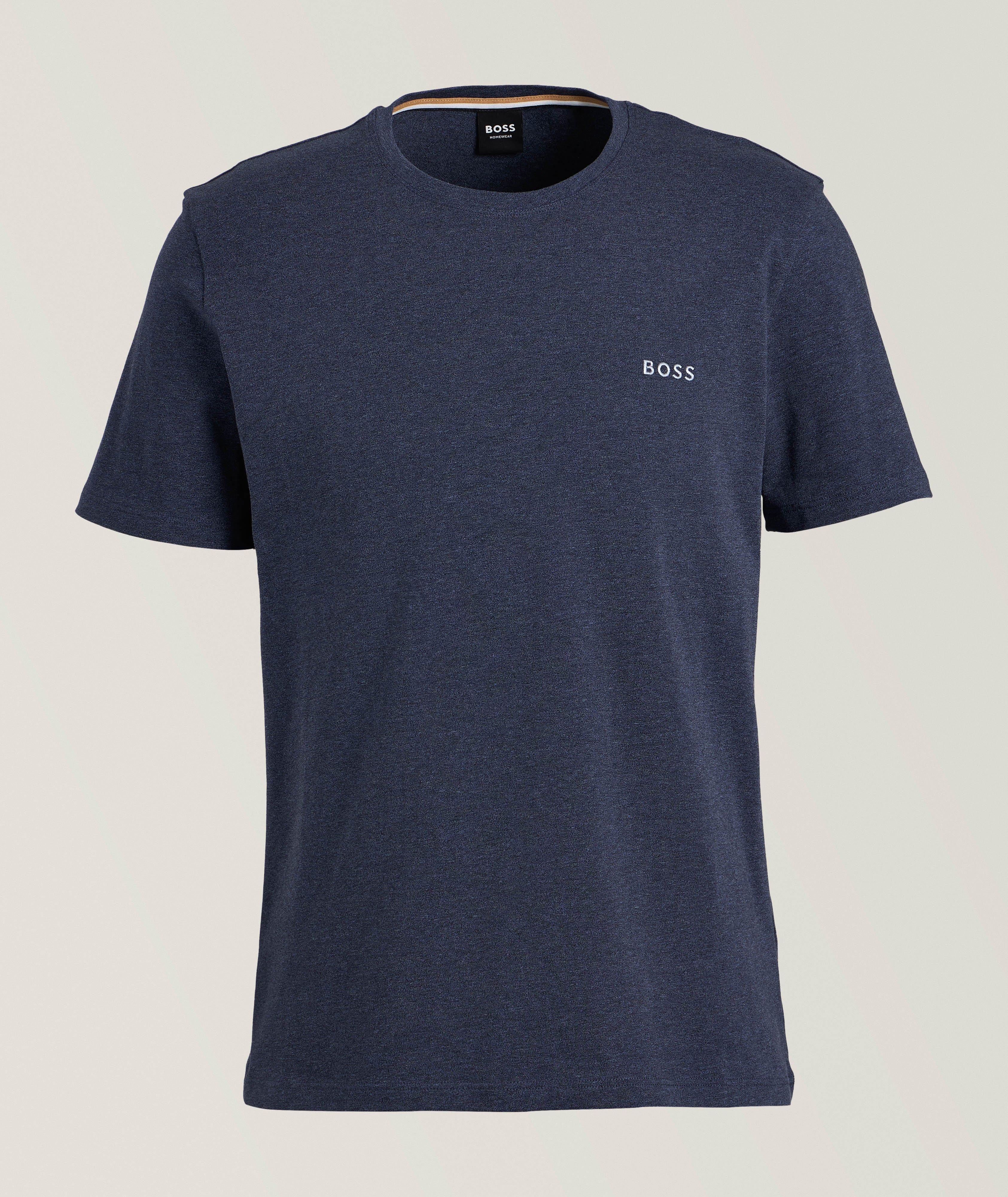 Mélange Stretch-Cotton Crewneck T-Shirt  image 0