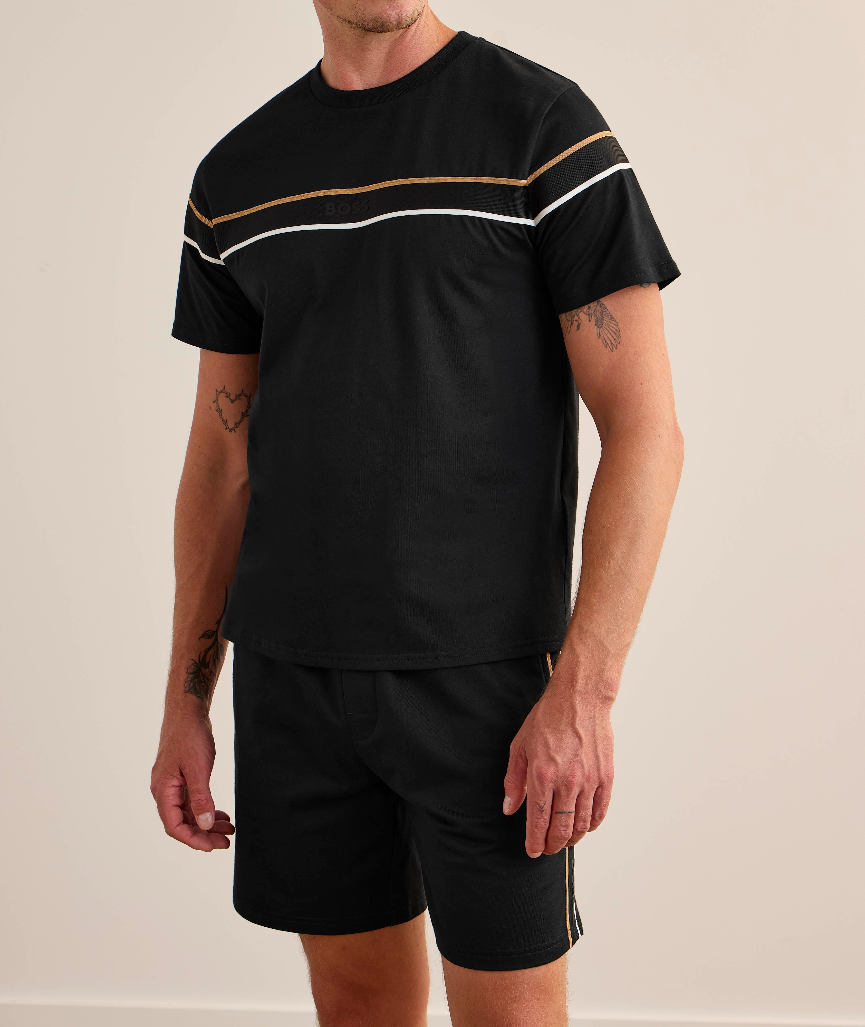 Iconic Striped Trim Cotton T-Shirt image 1