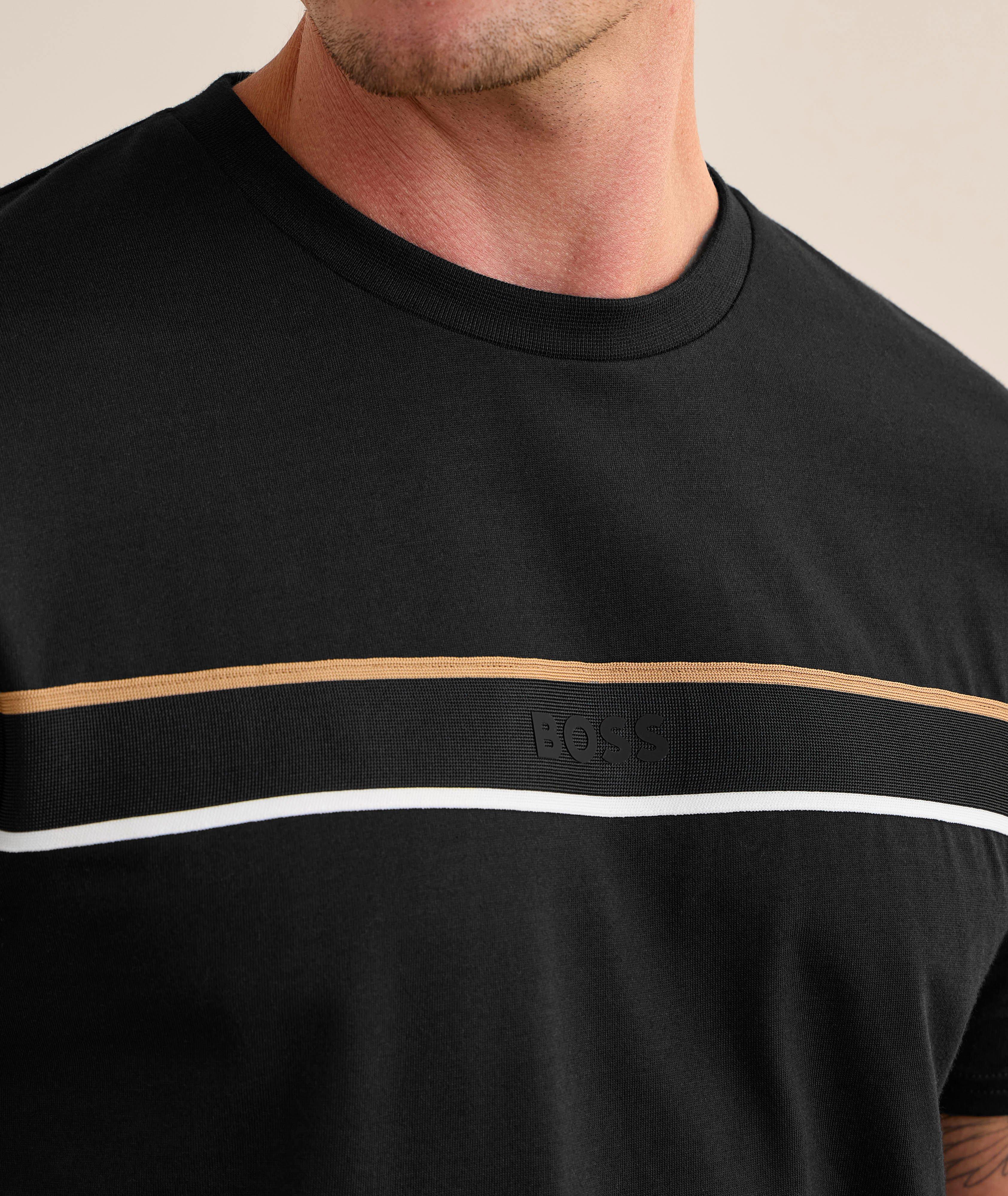Iconic Striped Trim Cotton T-Shirt image 3