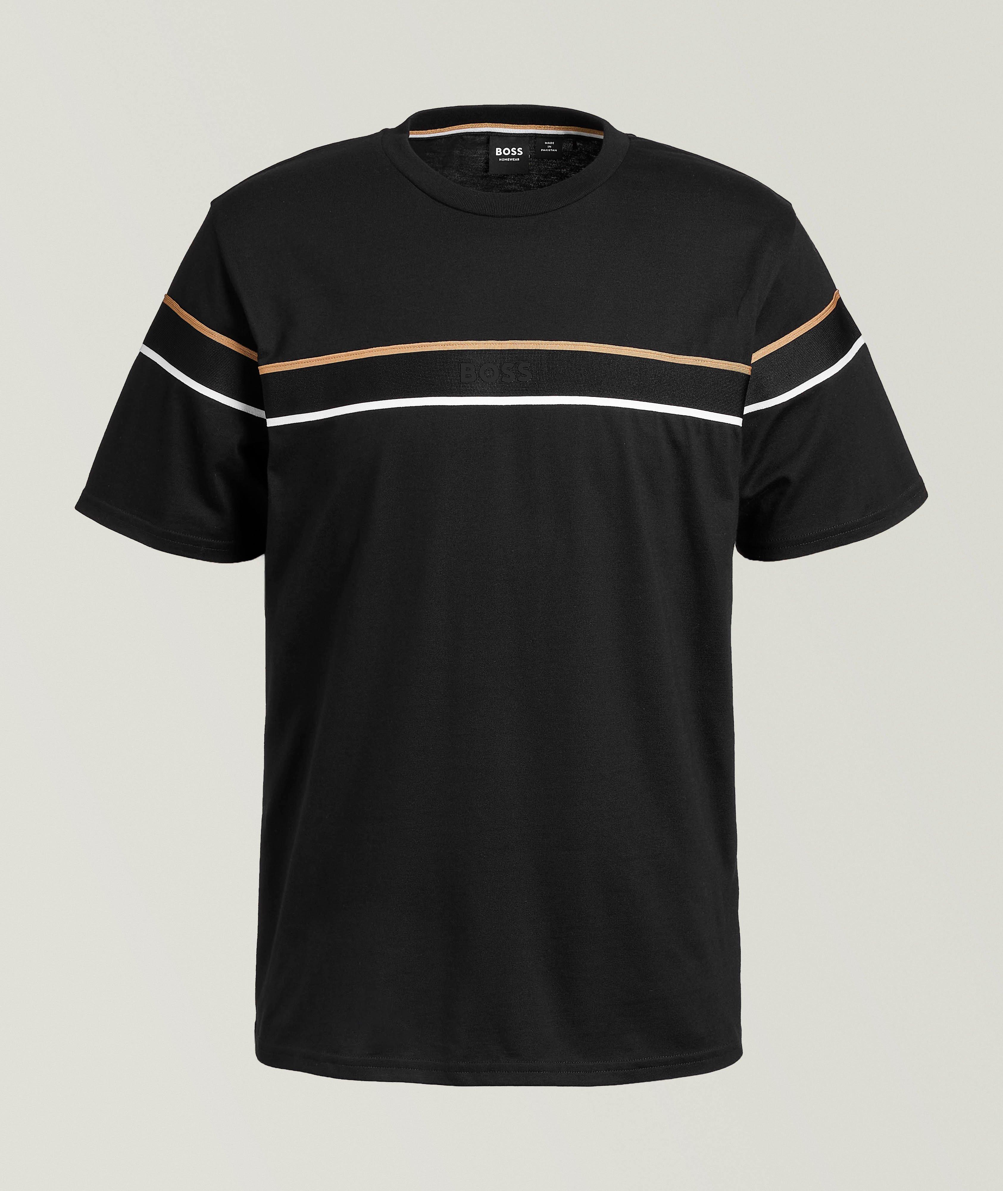 Iconic Striped Trim Cotton T-Shirt image 0