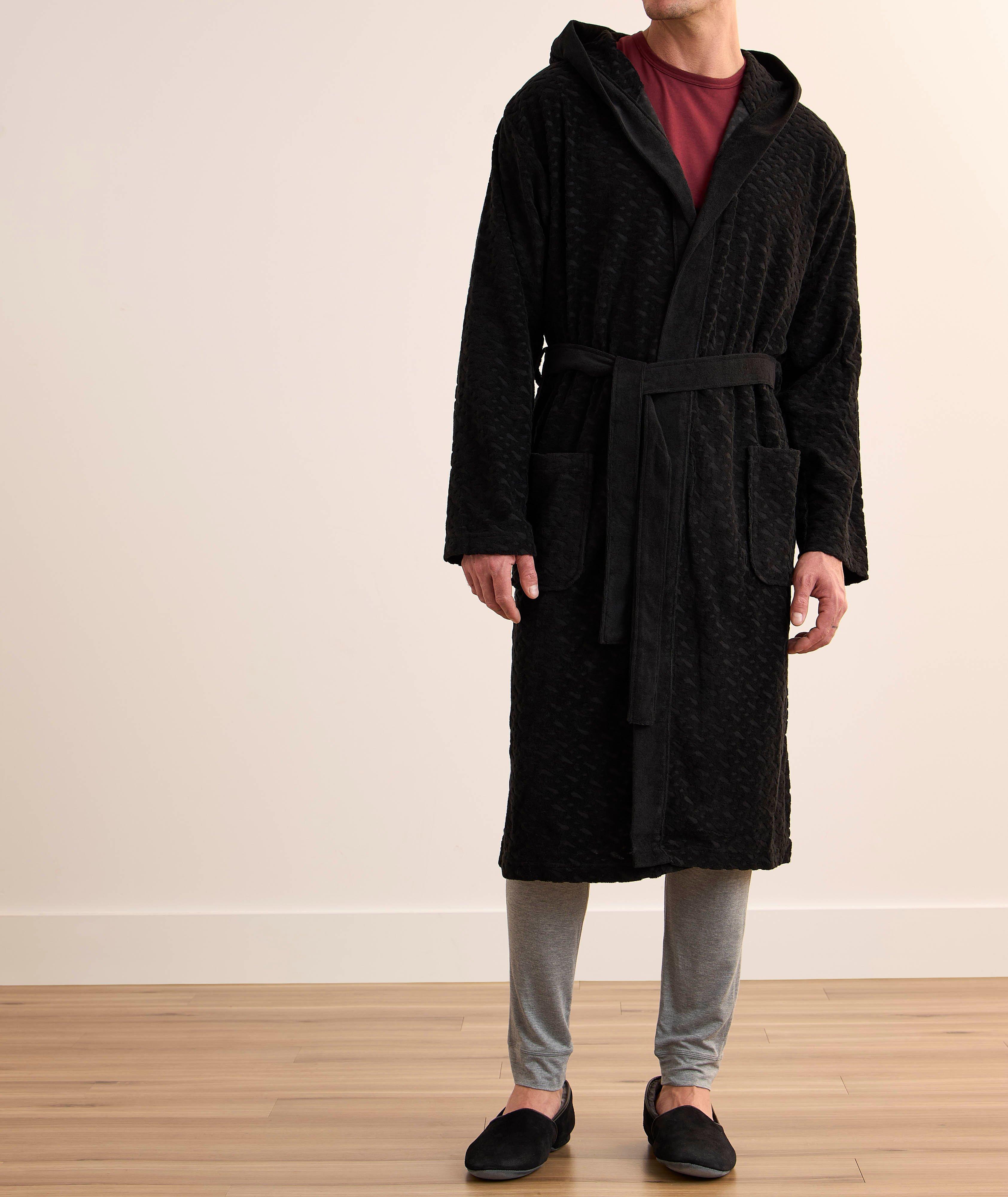 Abstract-Dot Embossed Terry Robe  image 1