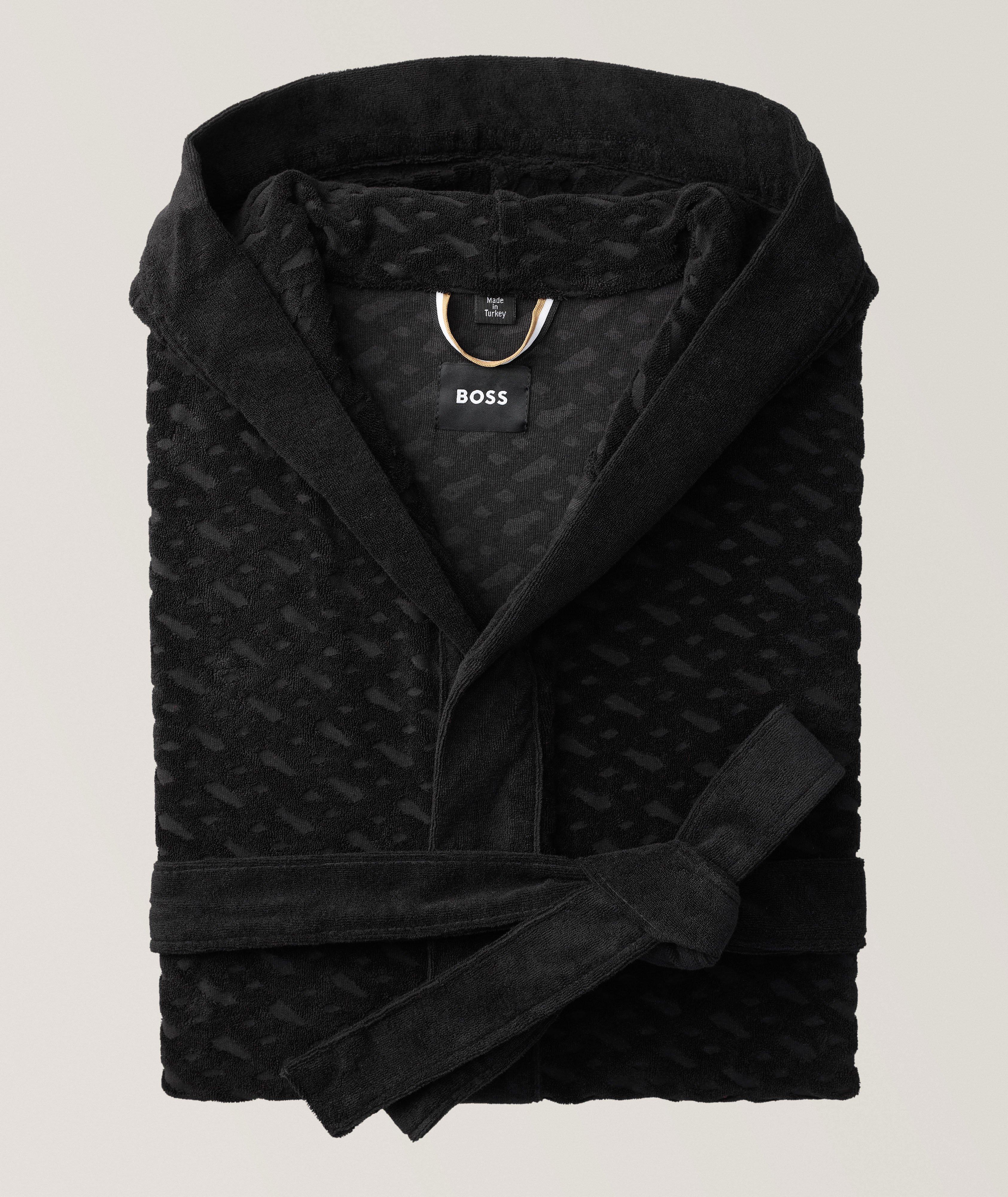 Peignoir en tissu bouclé à pois image 0