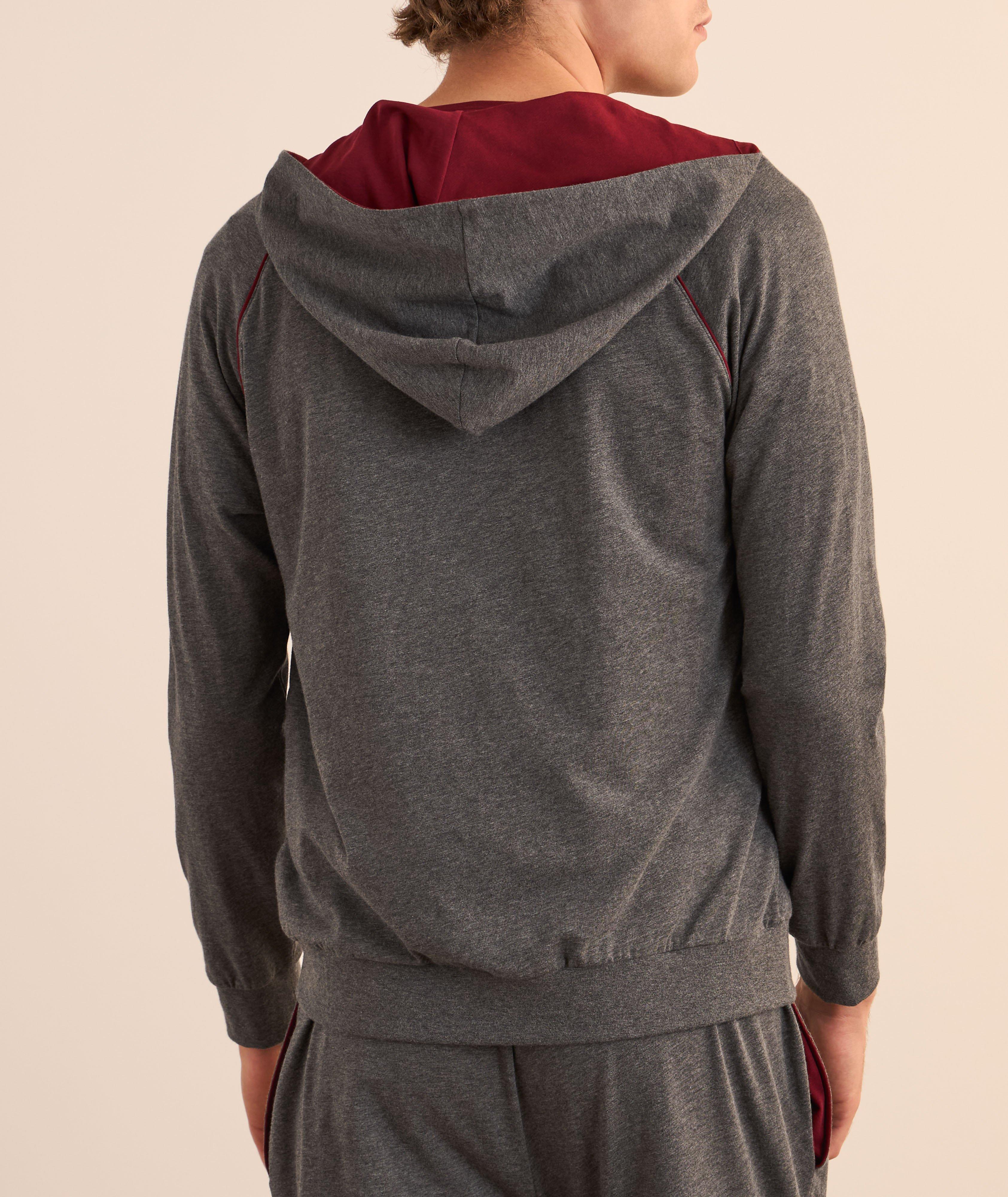 Logo Stretch-Cotton Hooded Sweater image 2