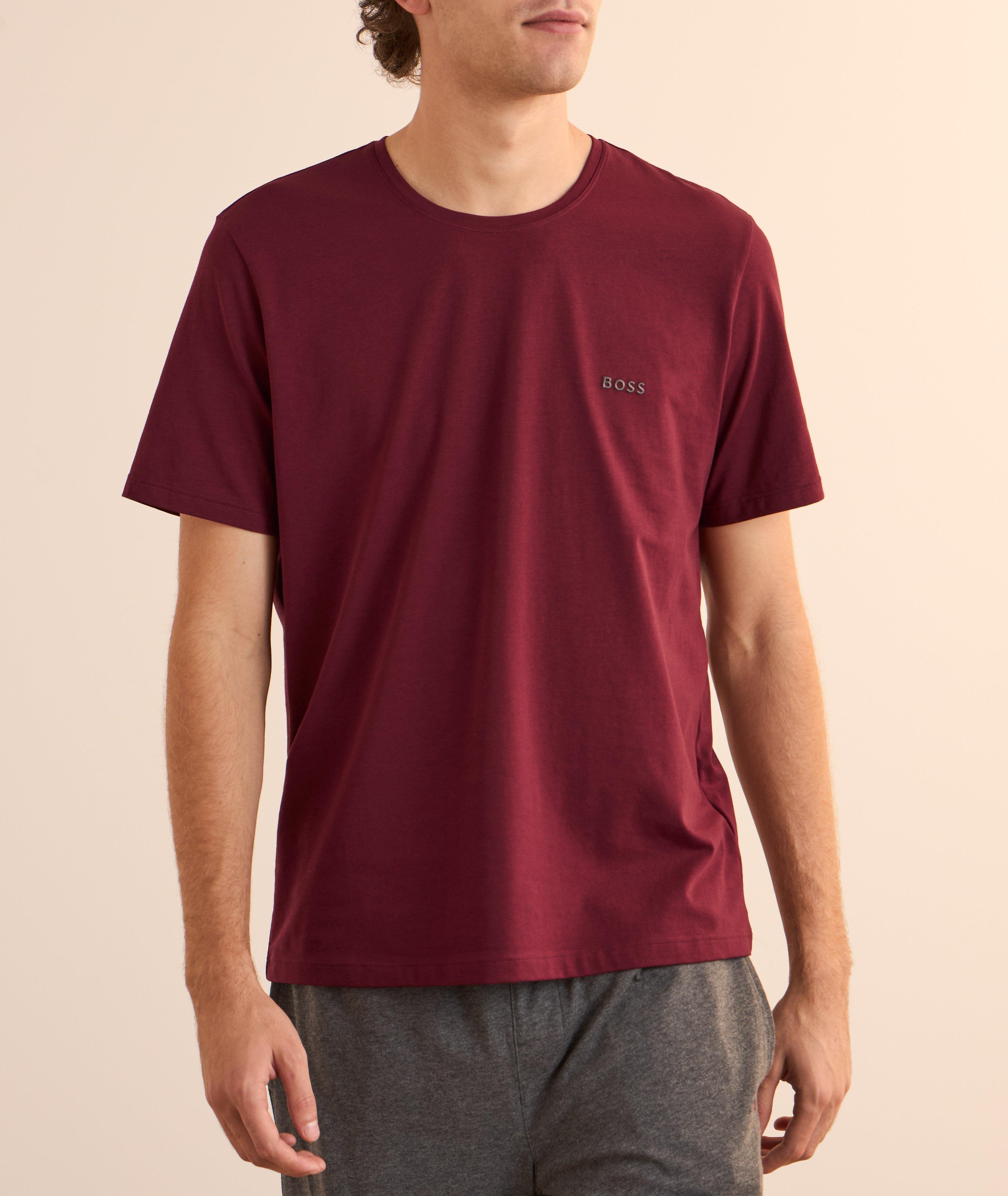 Logo Stretch-Cotton Crewneck T-Shirt image 1
