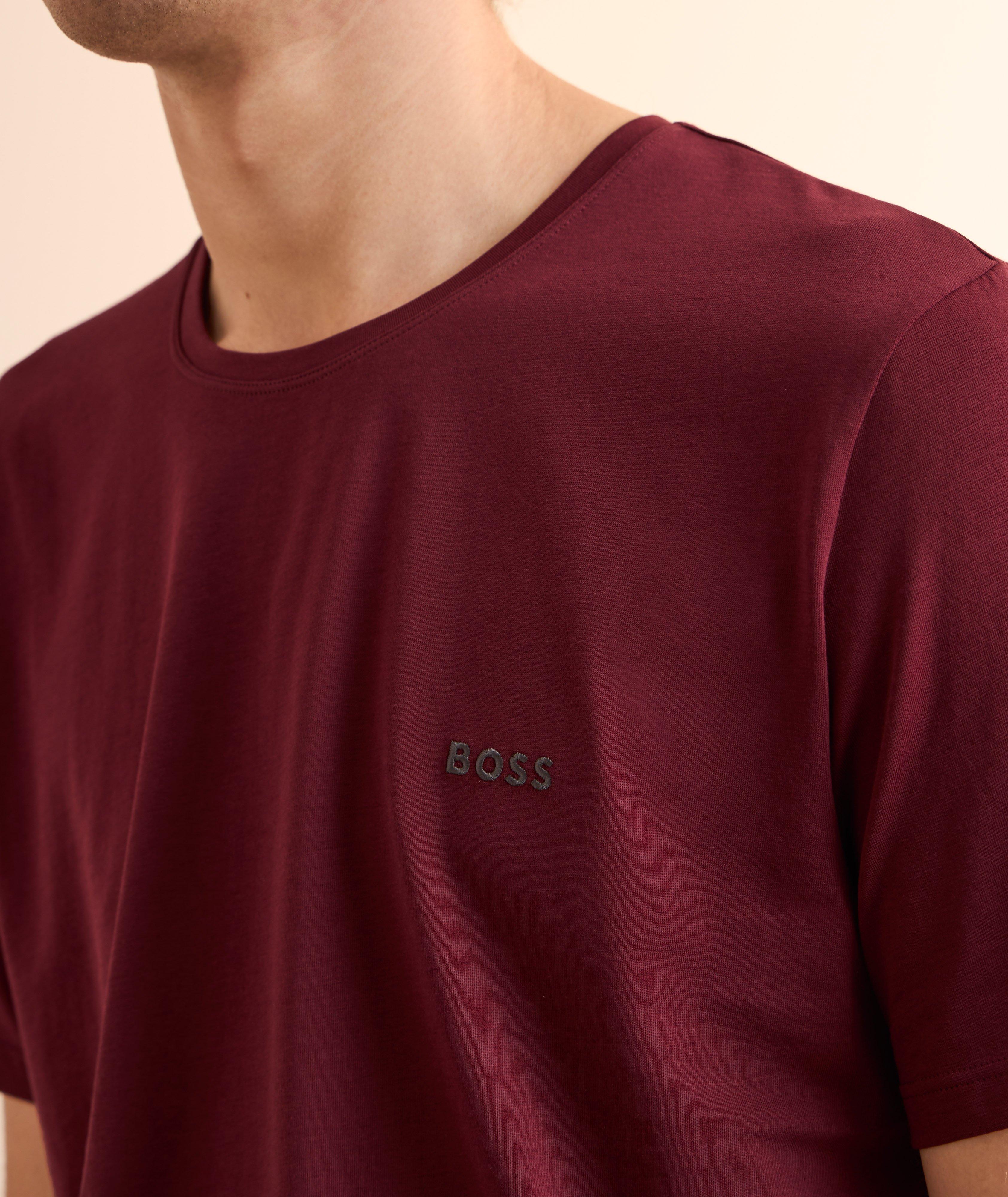 Logo Stretch-Cotton Crewneck T-Shirt image 3