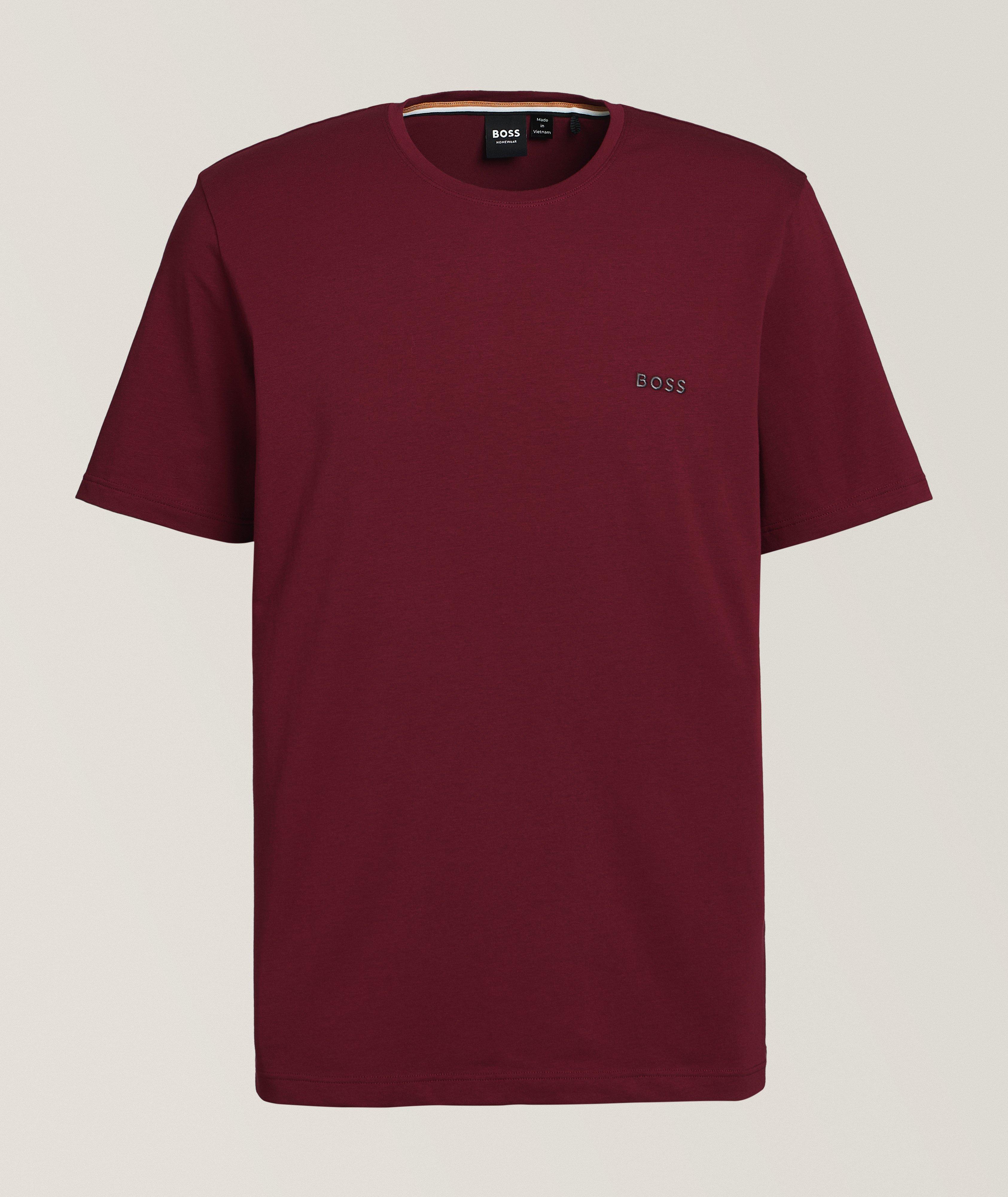 Logo Stretch-Cotton Crewneck T-Shirt image 0