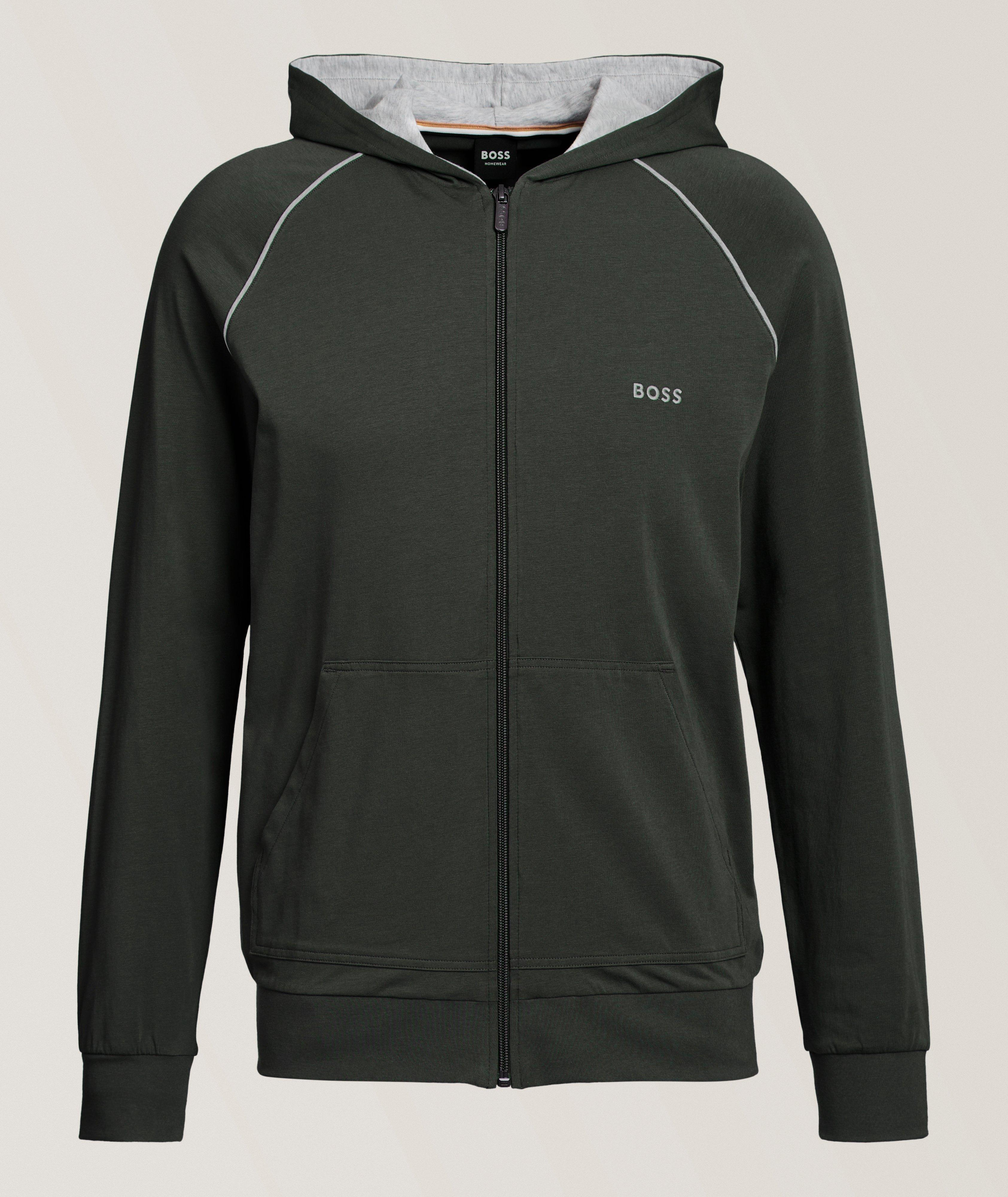 Stretch-Cotton Logo Hooded Sweatshirt image 0
