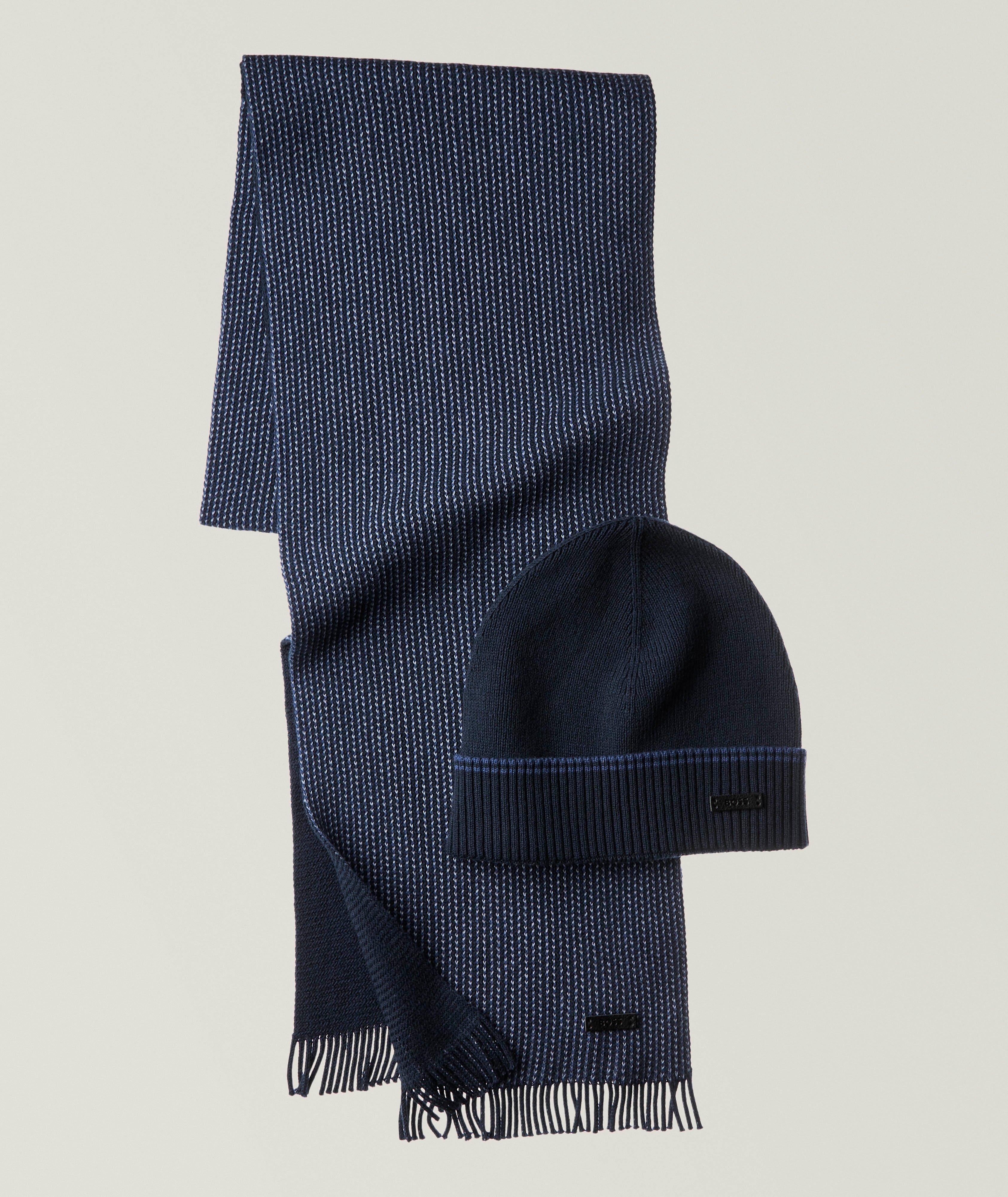 Ernesto Reversible Striped Hat & Scarf Gift Set   image 0