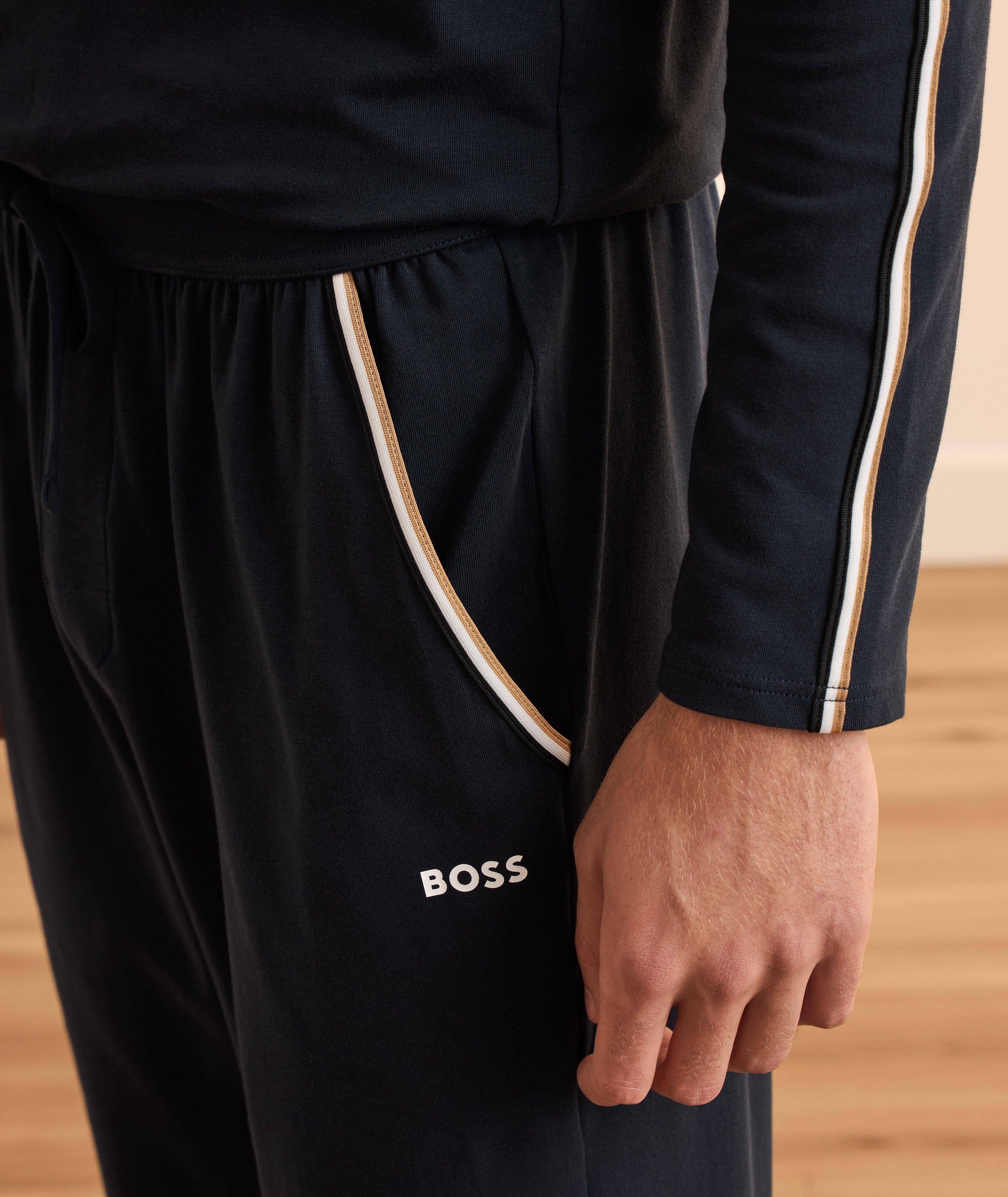 Contrast Tipping Stretch-Cotton Joggers image 3