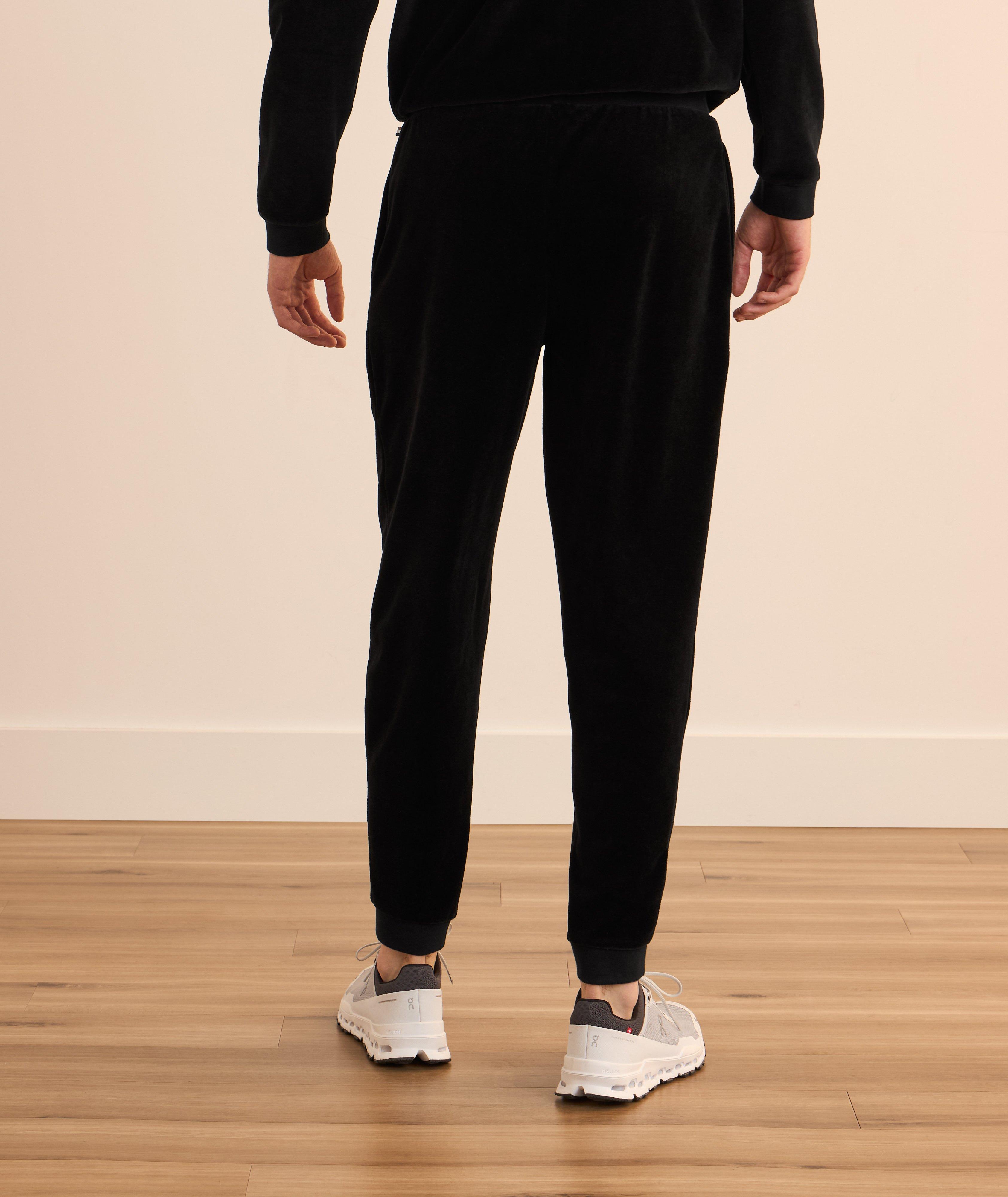 Embossed Logo Velour Joggers image 2