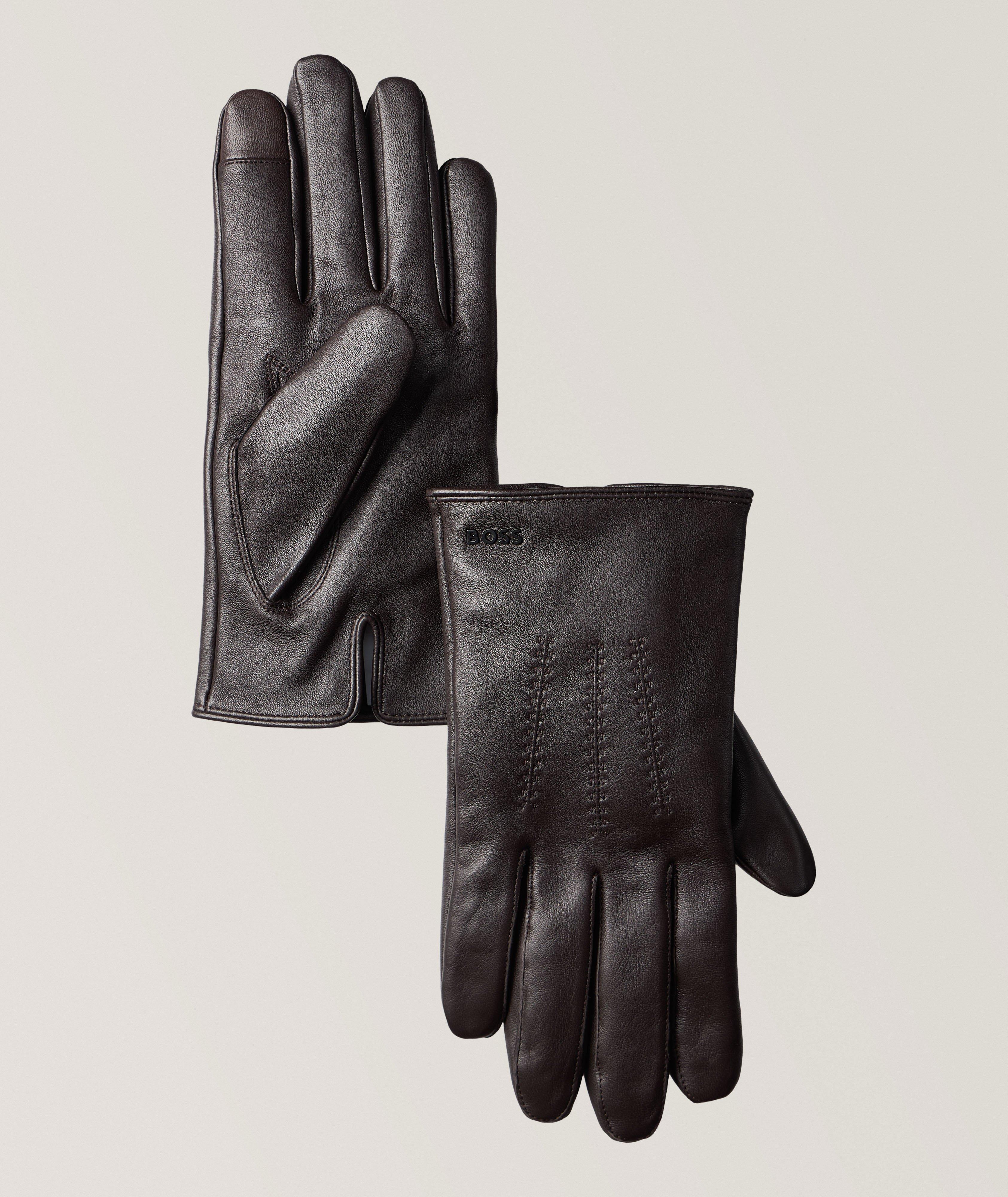 Hainz Top Stitch Leather Gloves image 0