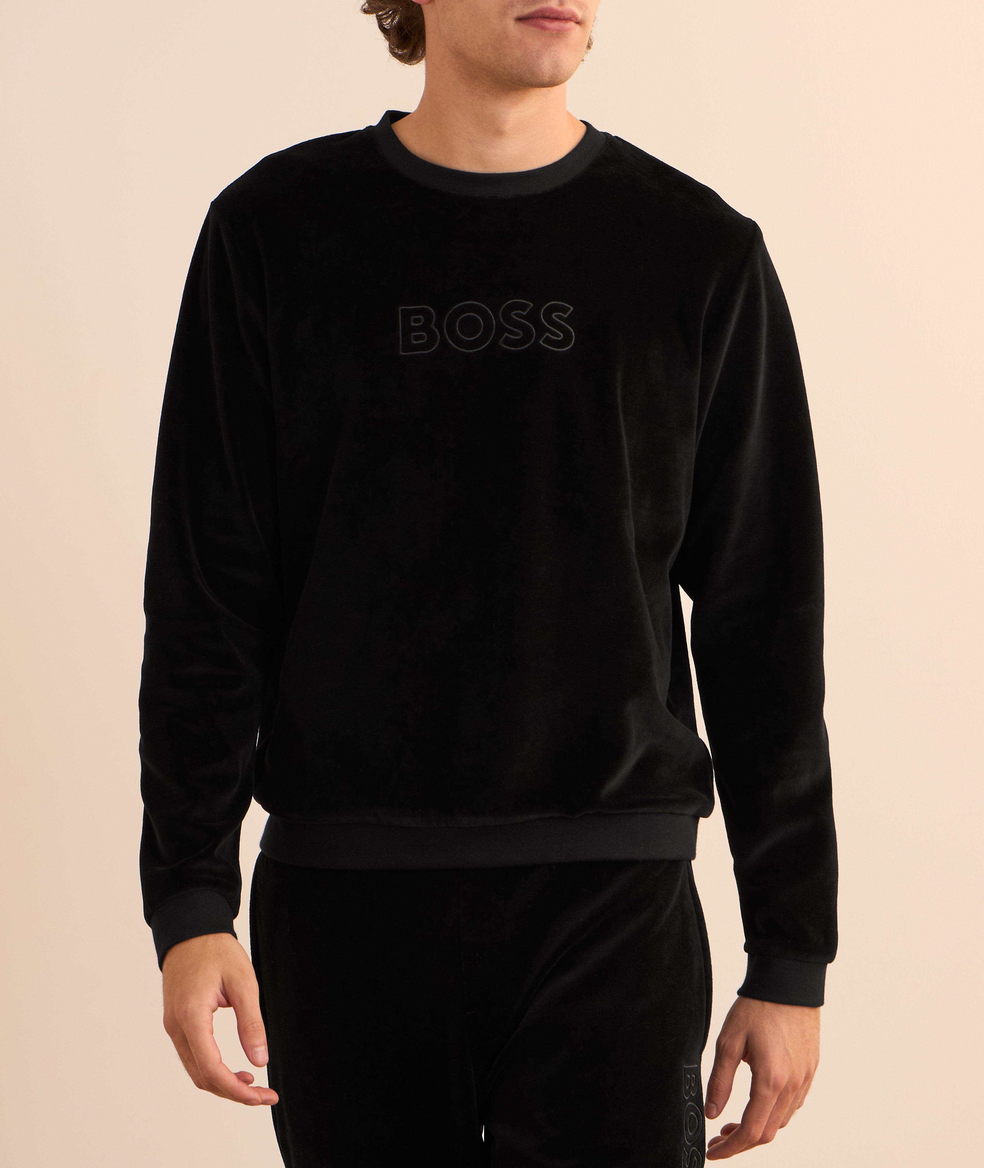 Logo Cotton-Blend Velour Sweatshirt  image 1