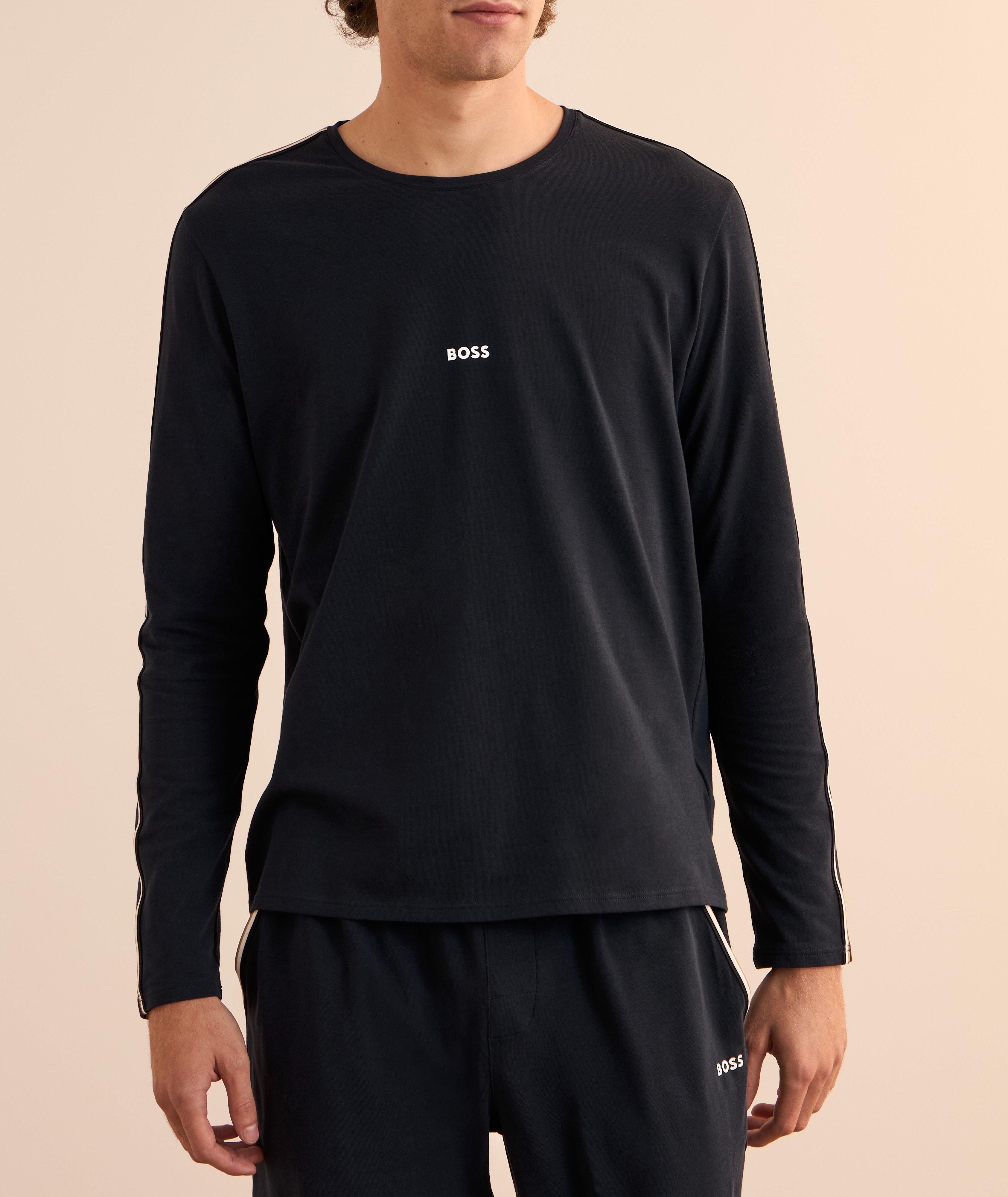 Contrast Tipping Stretch-Cotton T-Shirt  image 1