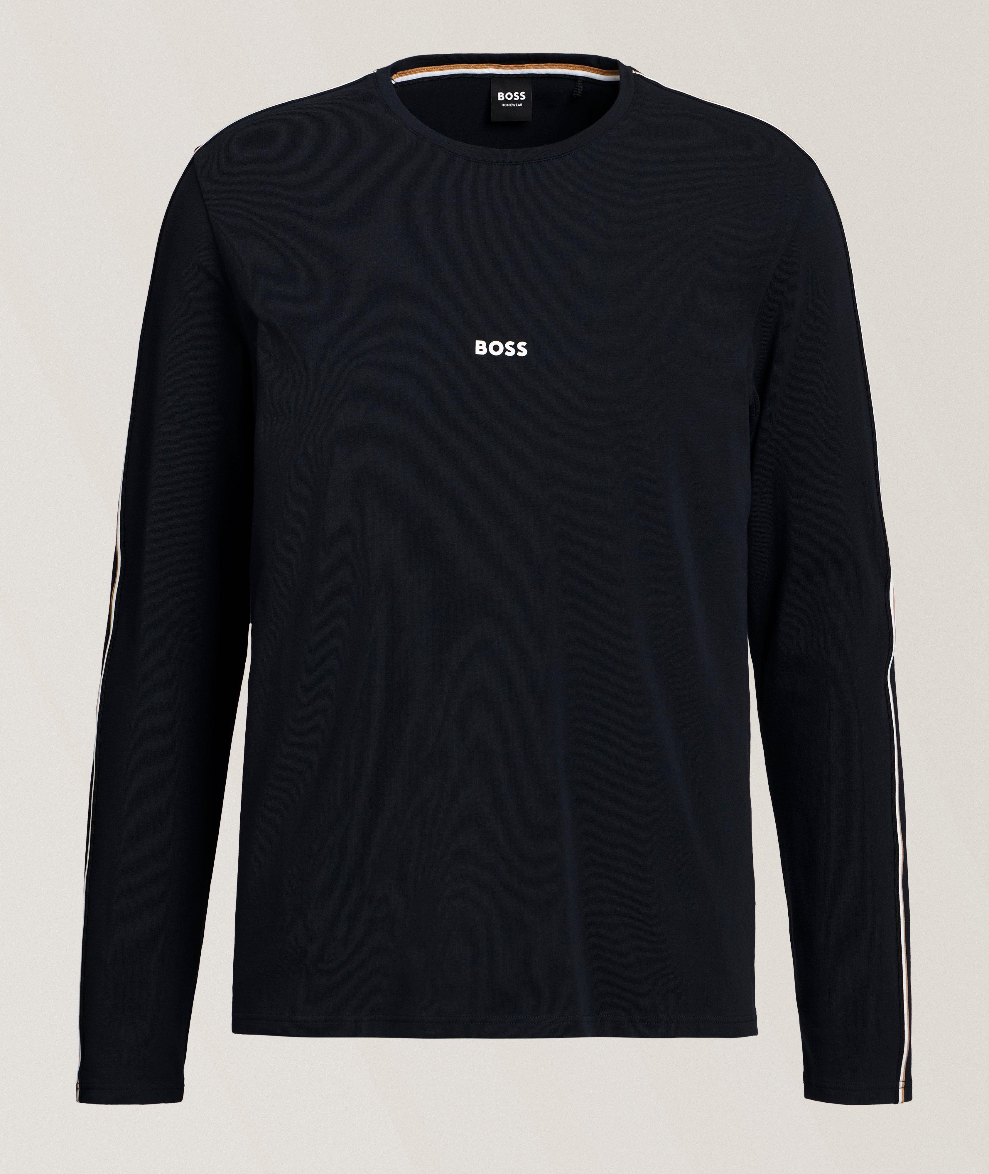 Contrast Tipping Stretch-Cotton T-Shirt  image 0