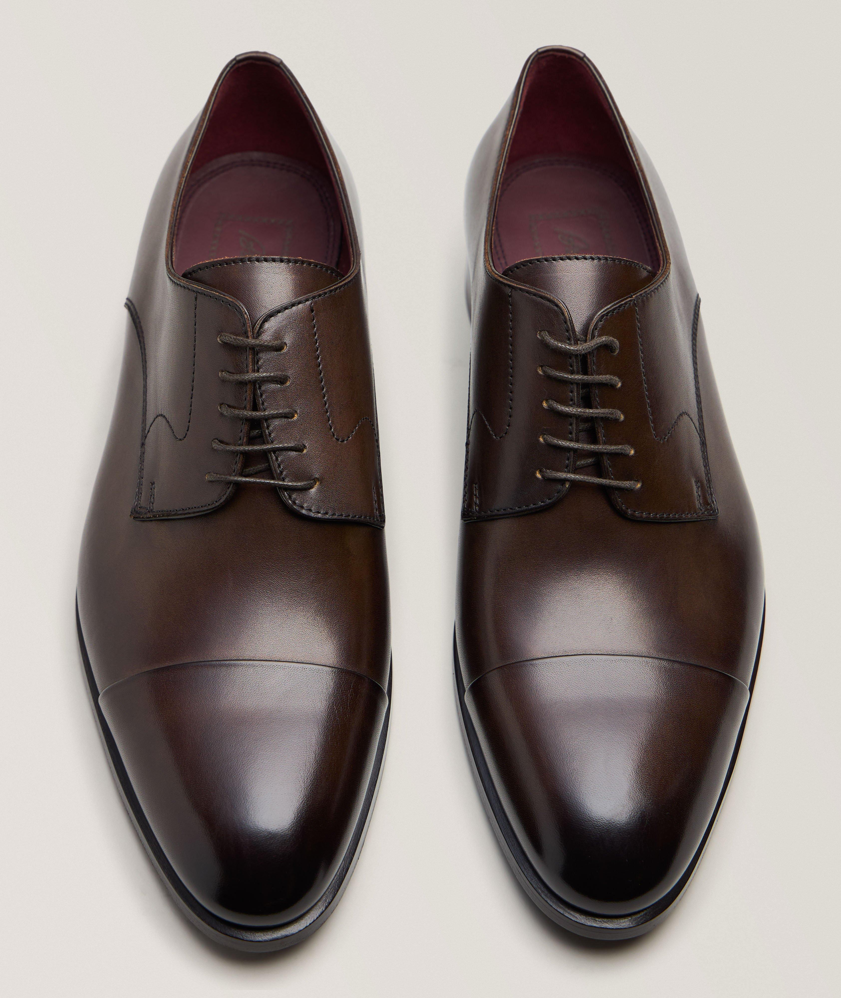 Burnished Leather Cap-Toe Derbies image 1