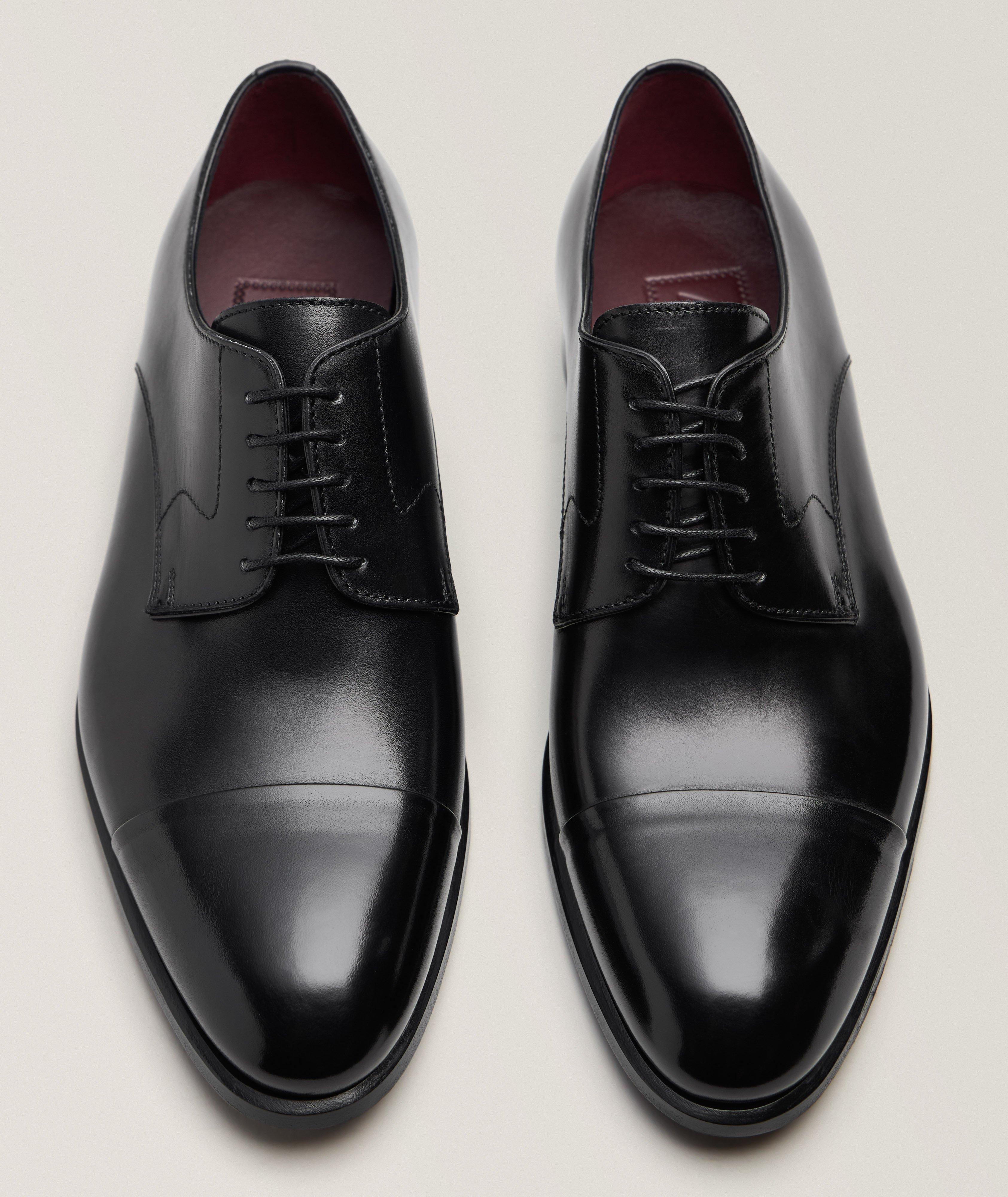 Burnished Leather Cap Toe Derbies image 1