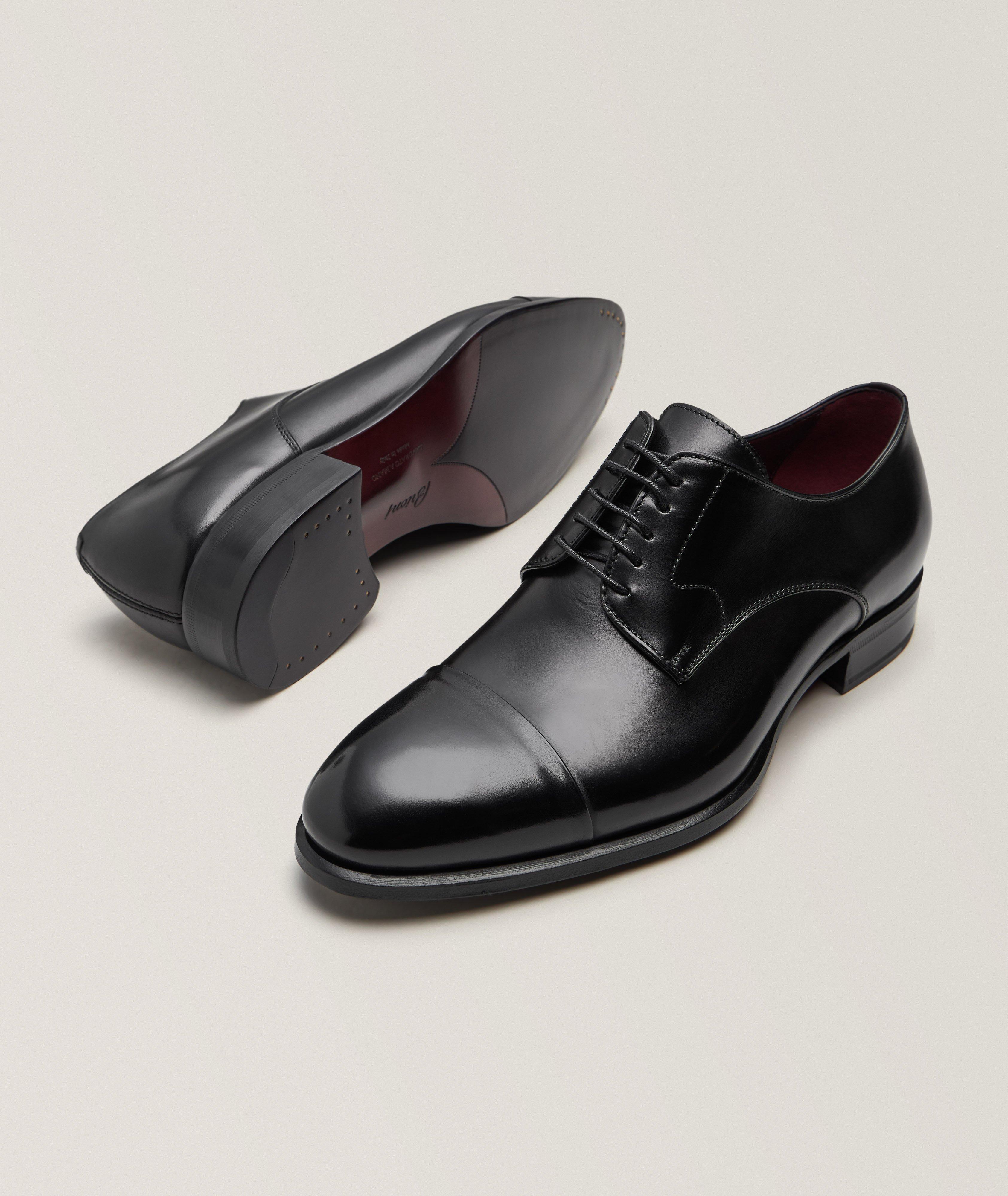 Burnished Leather Cap Toe Derbies image 3