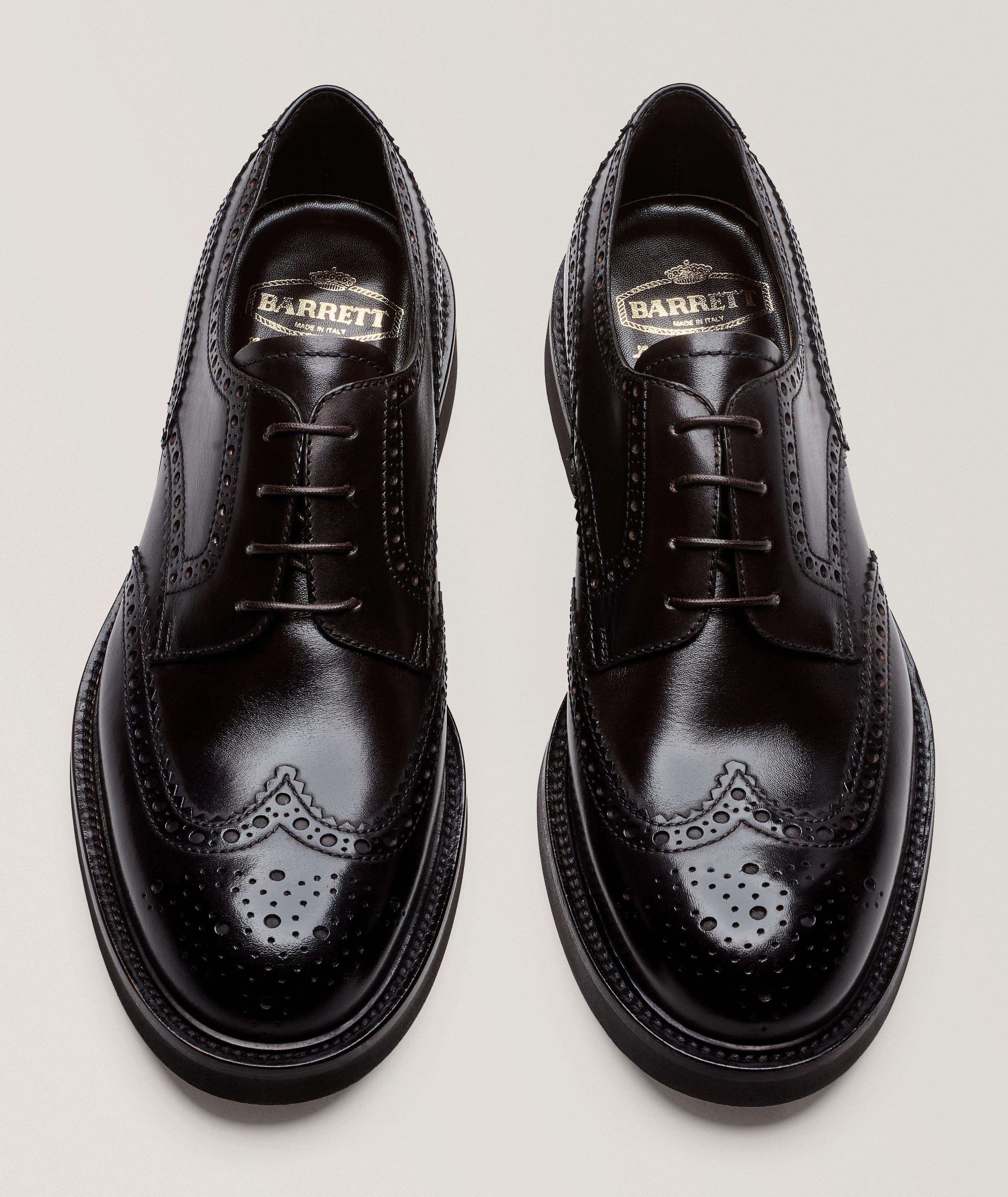 Wenge Leather Wingtip Brogue Derbies image 1