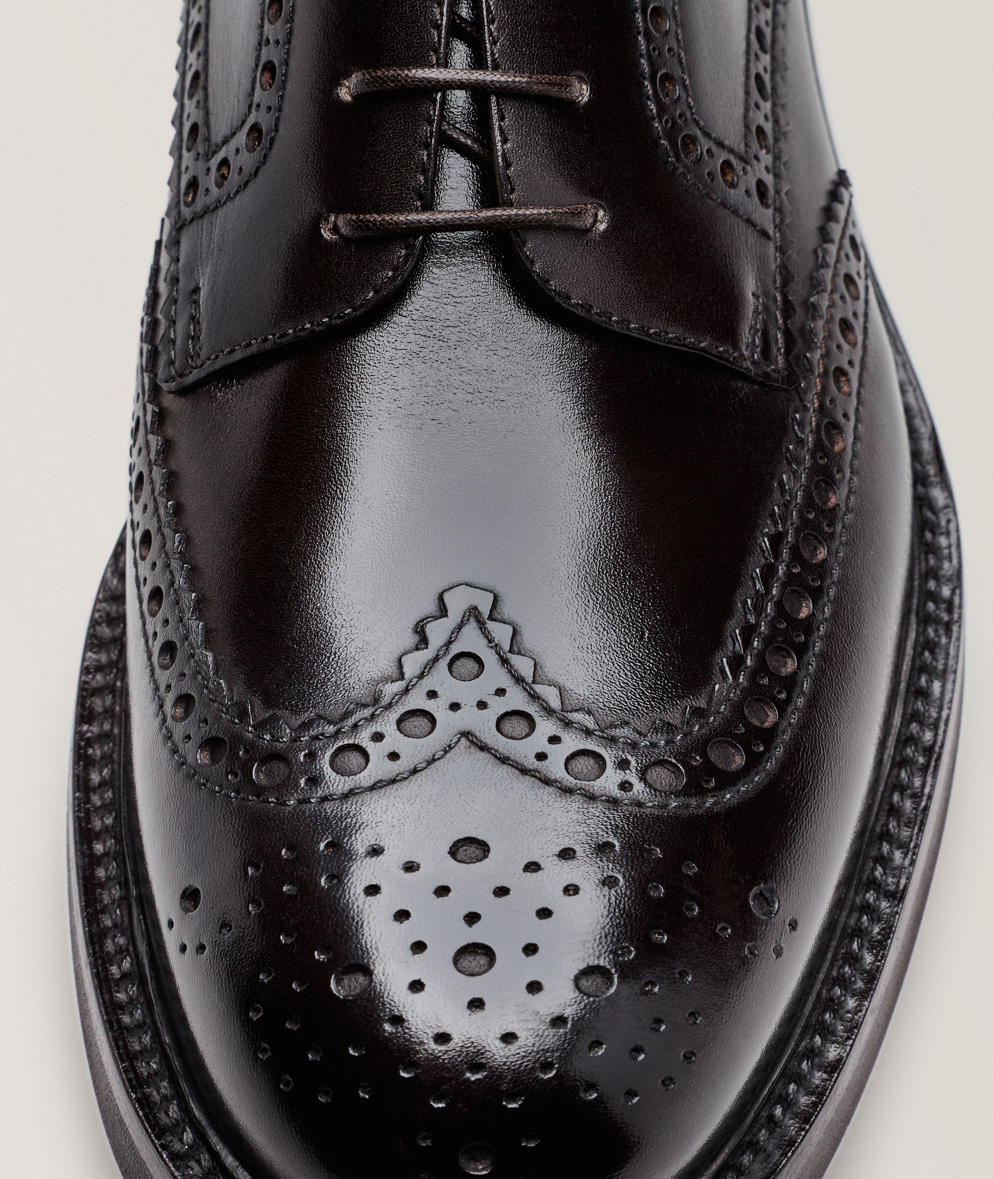 Wenge Leather Wingtip Brogue Derbies image 2