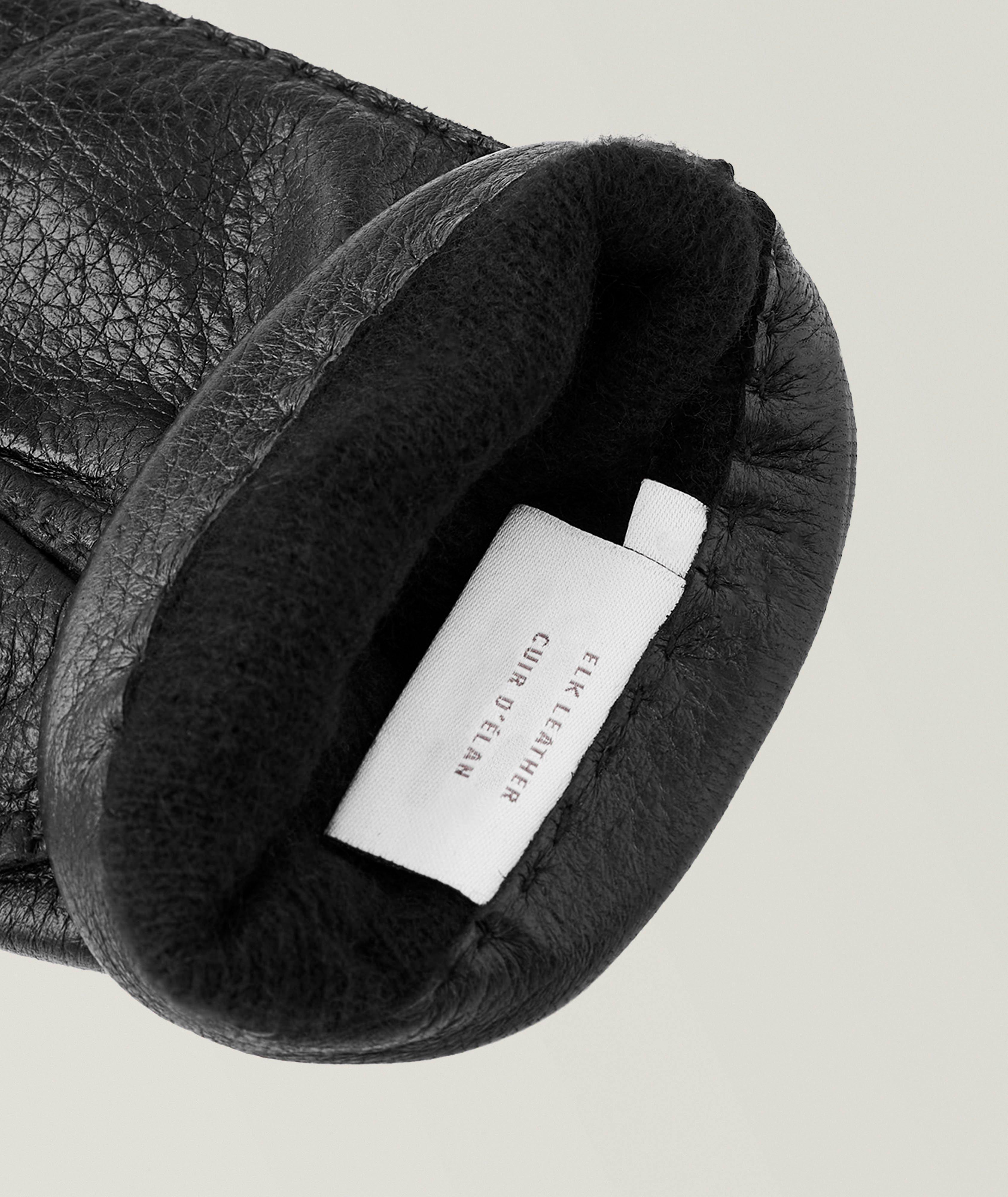 Gants en cuir d’élan et cachemire image 3