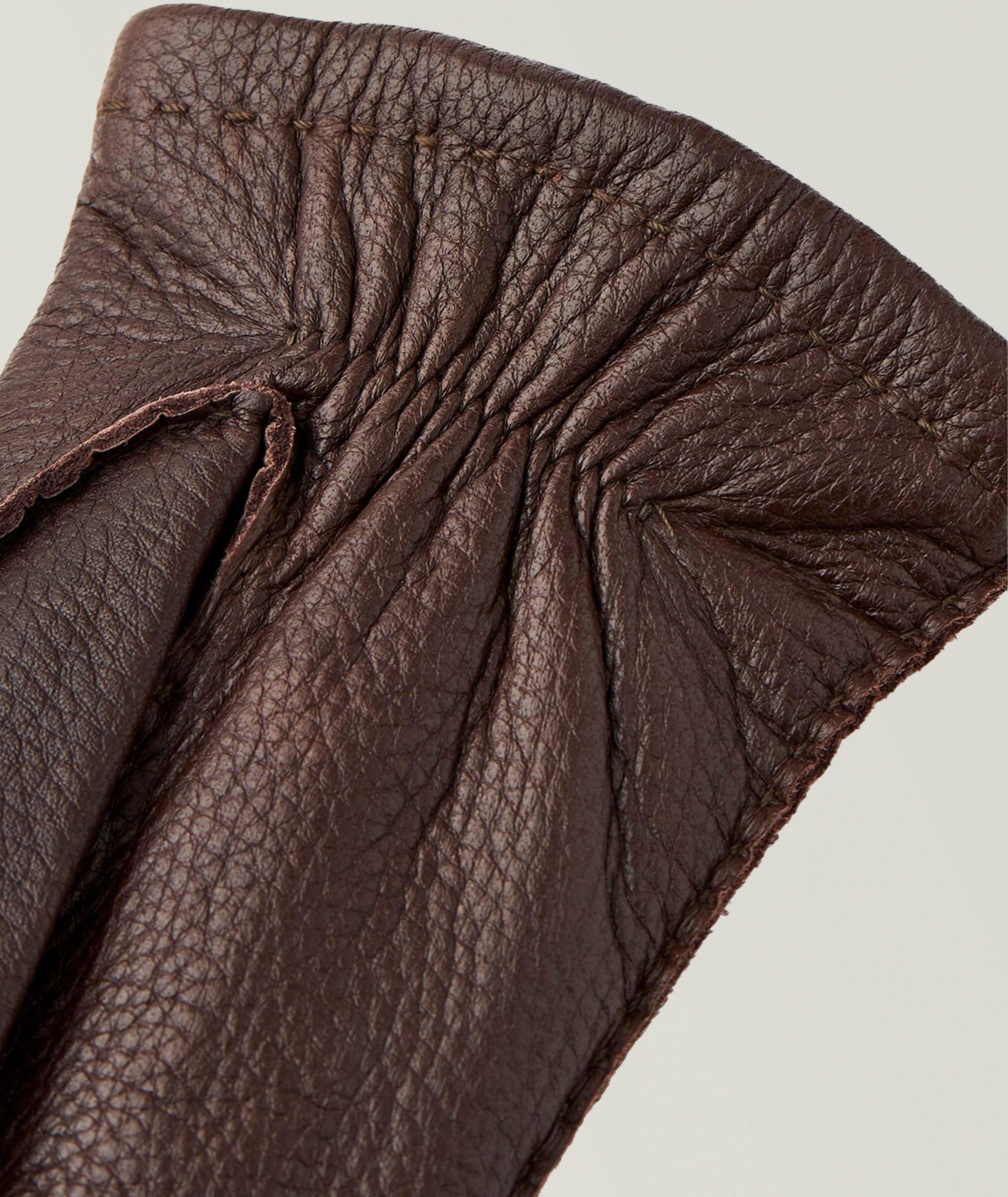 Gants en cuir d'élan et cachemire image 2