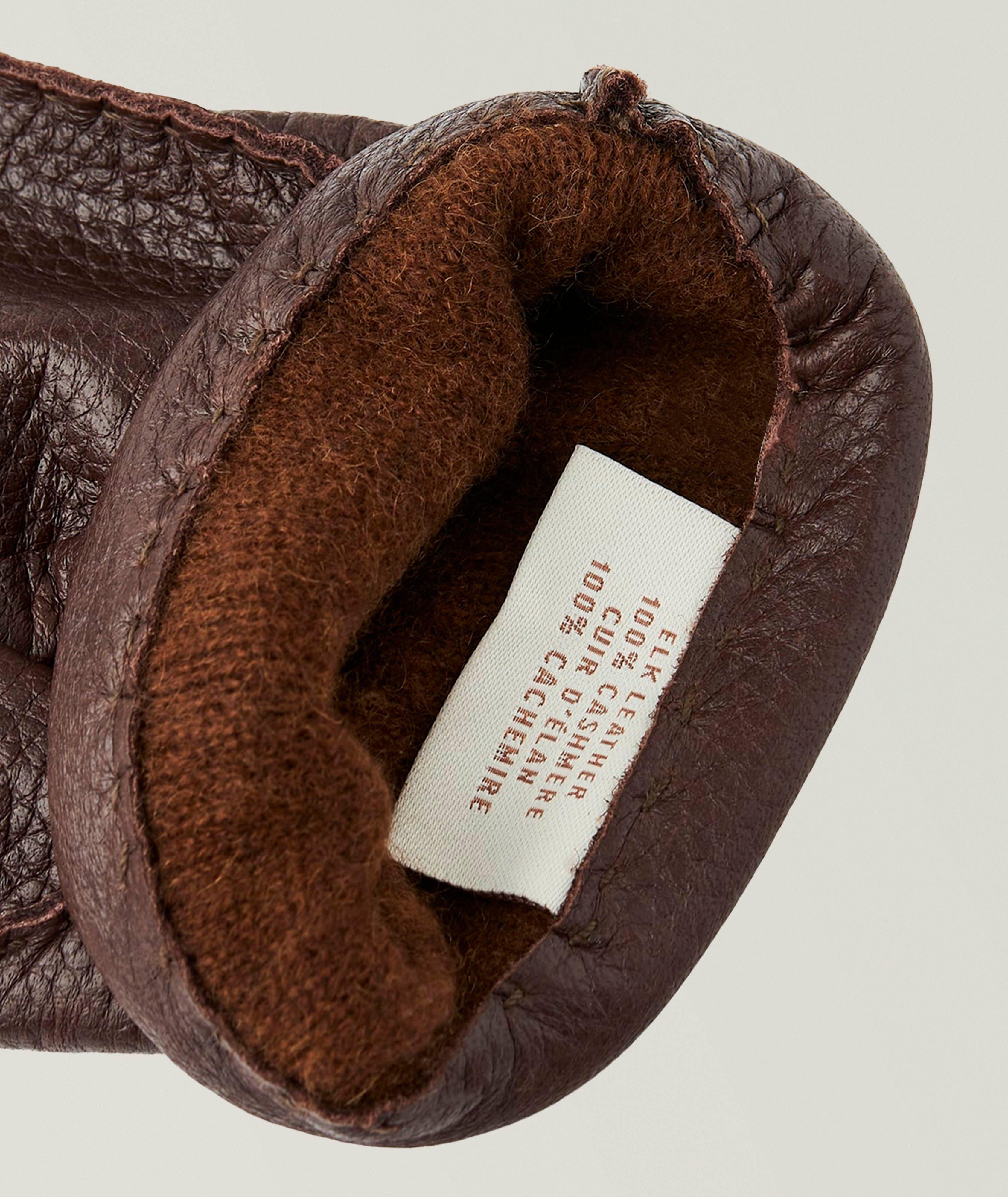 Gants en cuir d'élan et cachemire image 3