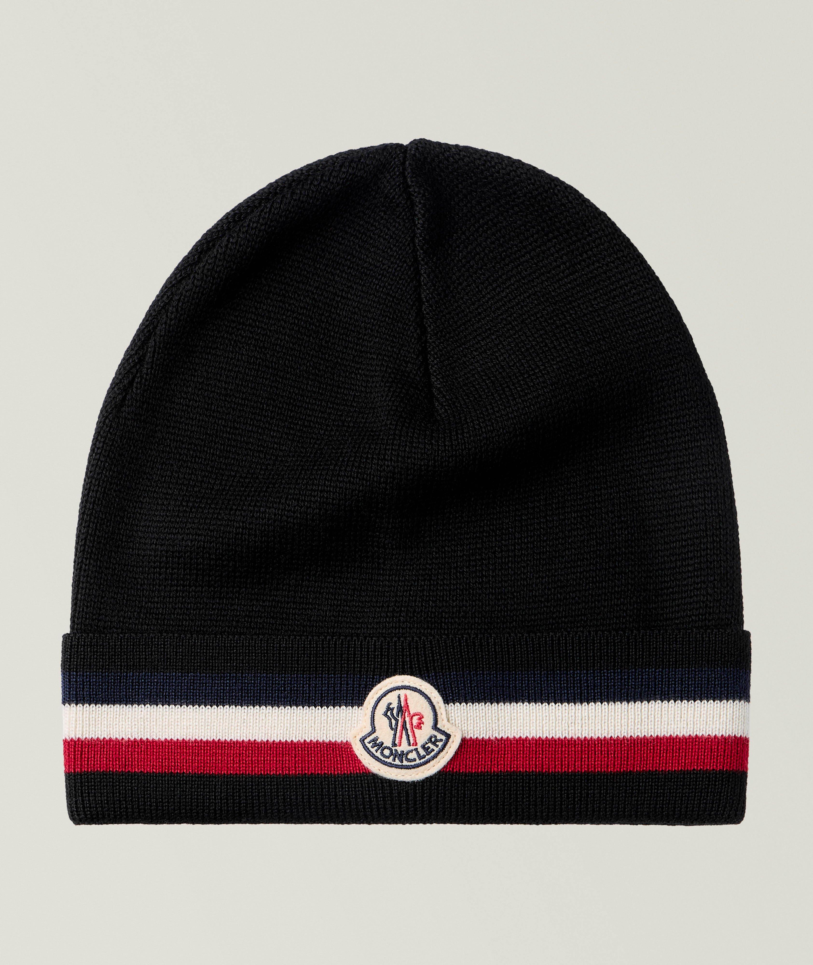 Tricolour Stripe Logo Wool Beanie  image 0