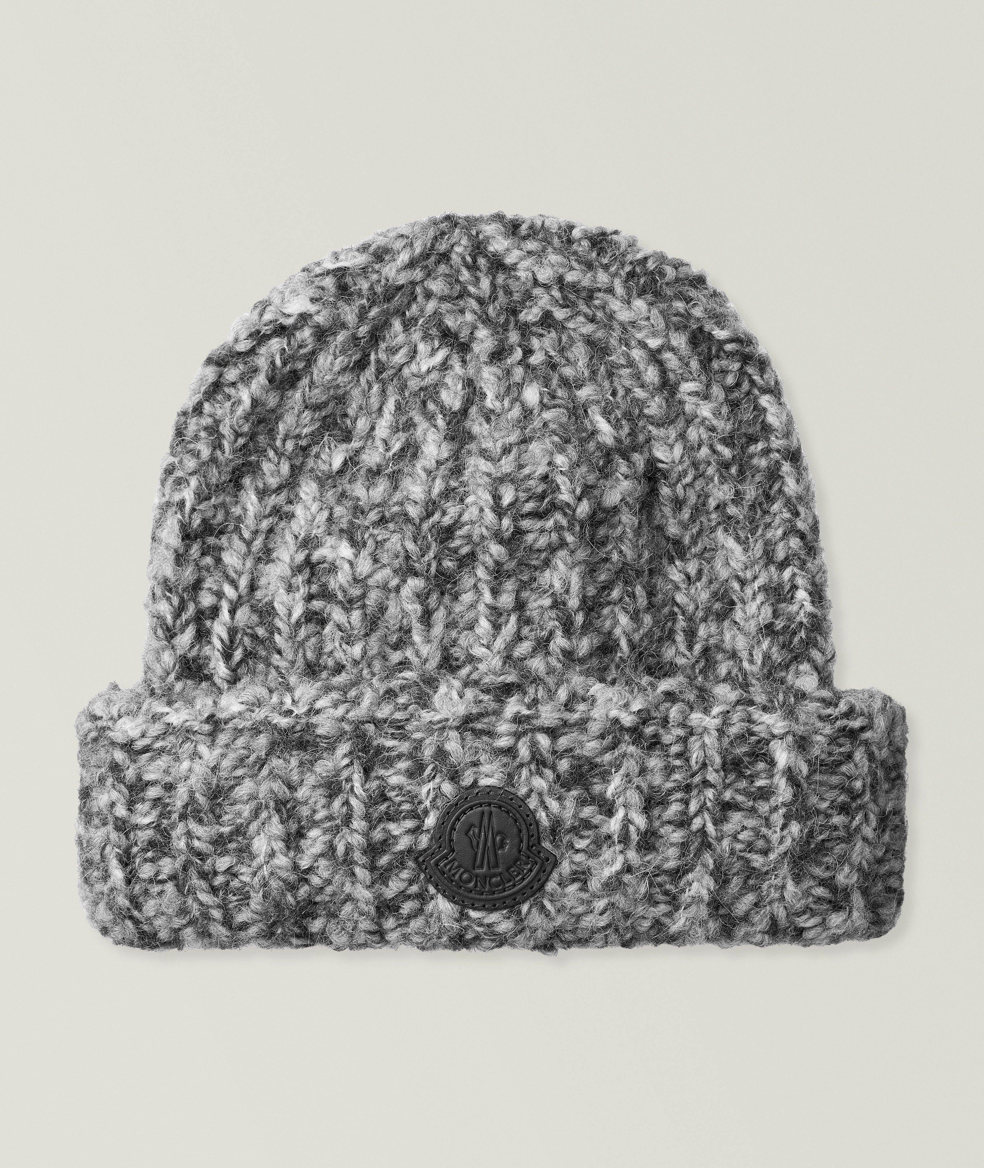 Tuque côtelée chinée en alpaga-laine image 0