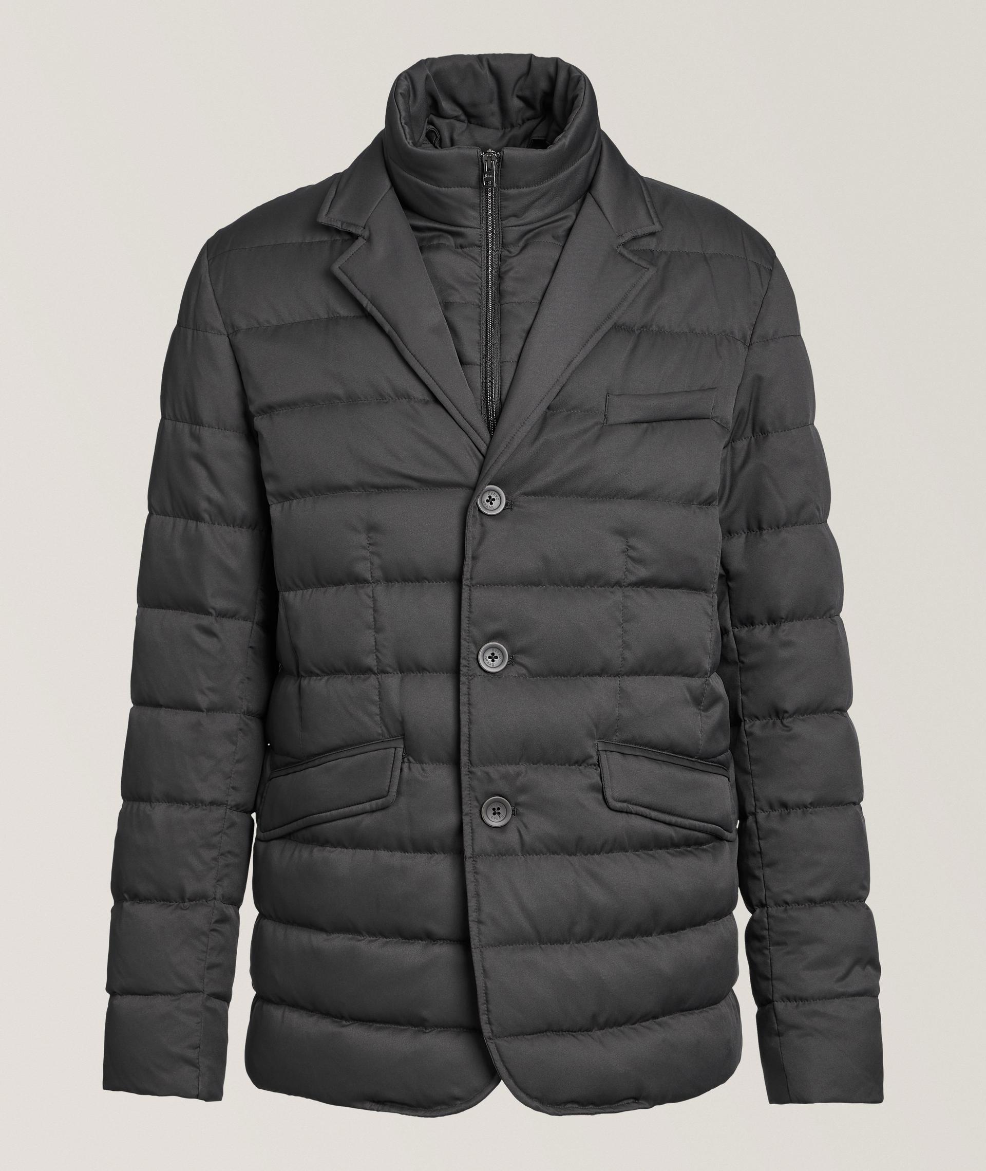 Removable-Bib Down Puffer Jacket image 0