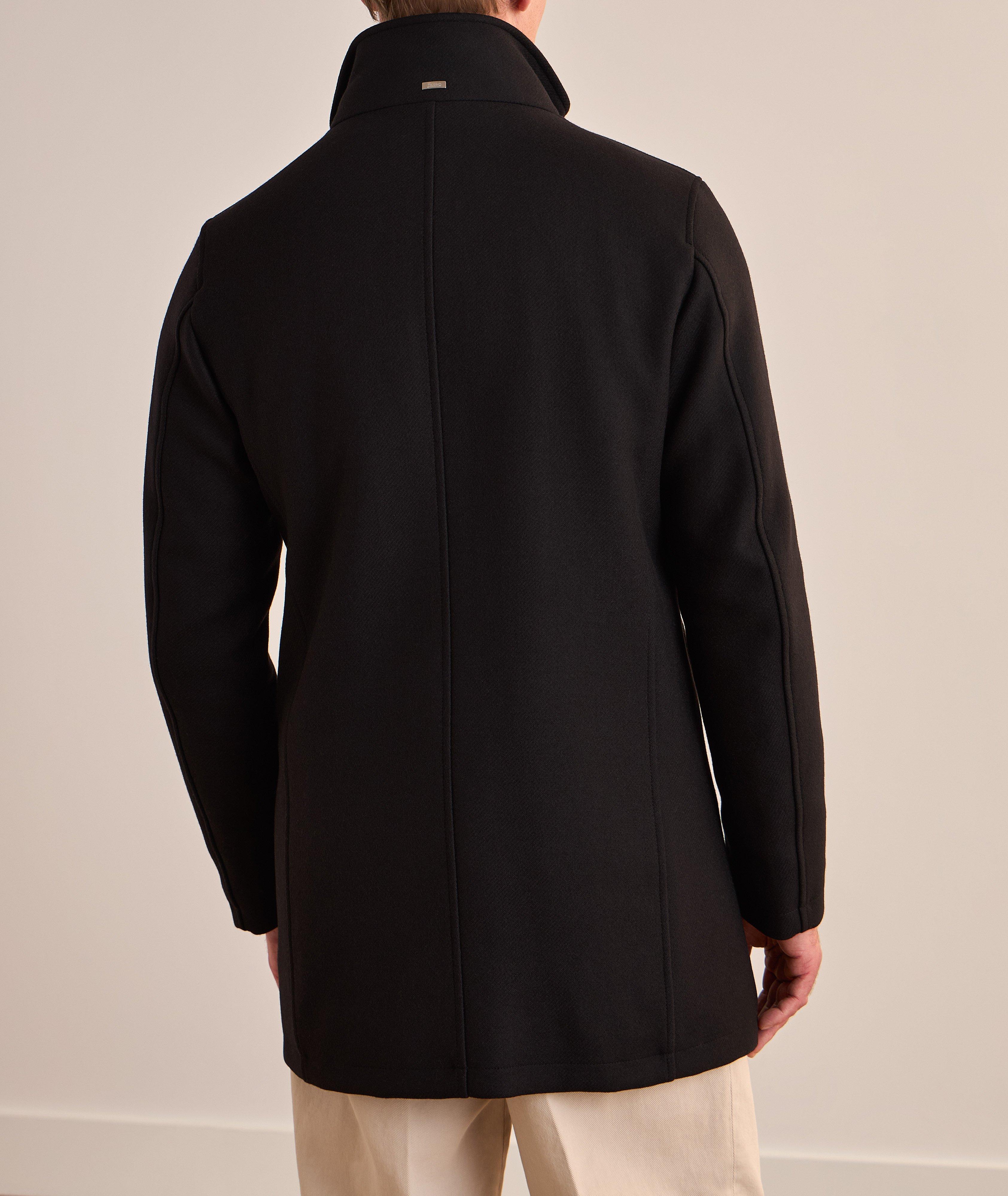 Wool-Blend Faux Fur Trim Overcoat  image 2