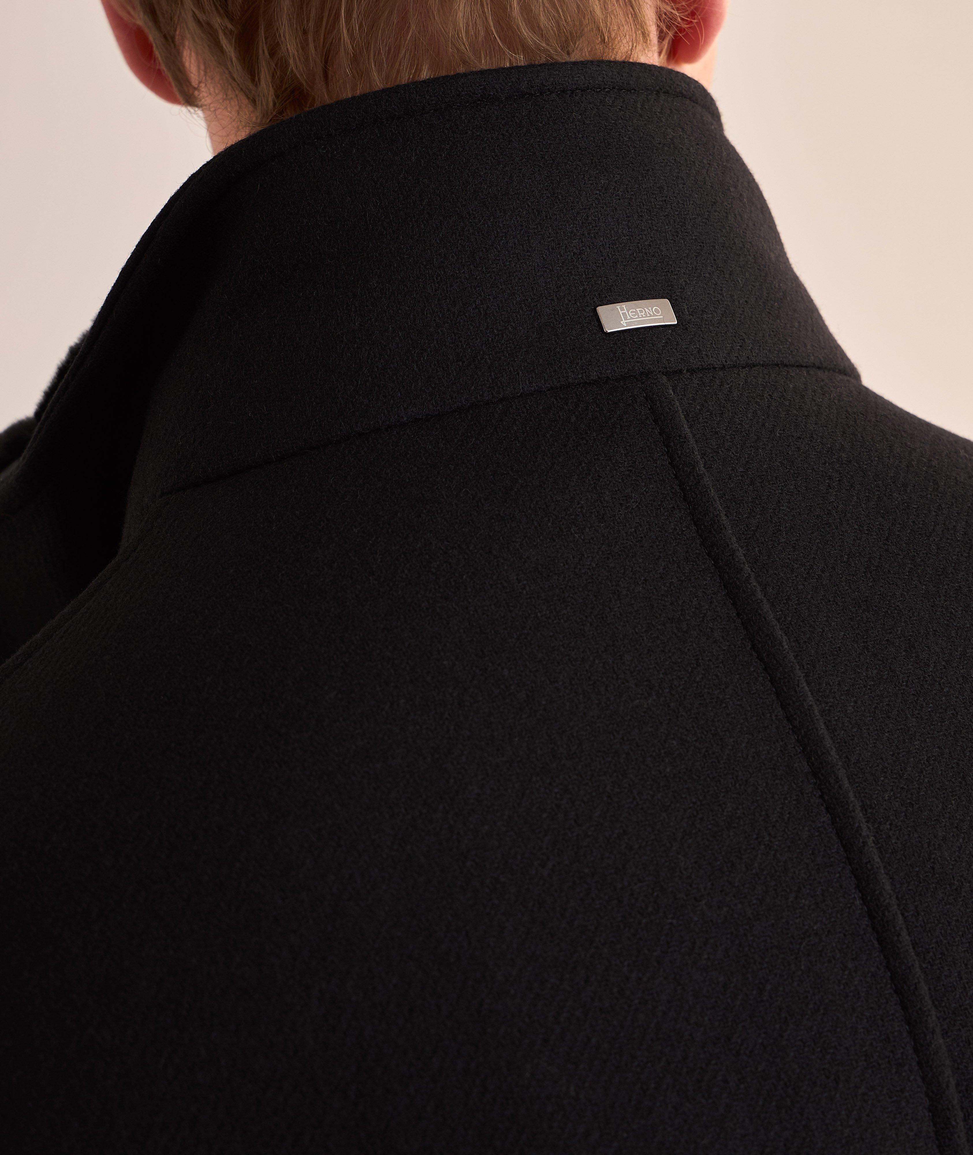 Wool-Blend Faux Fur Trim Overcoat  image 4