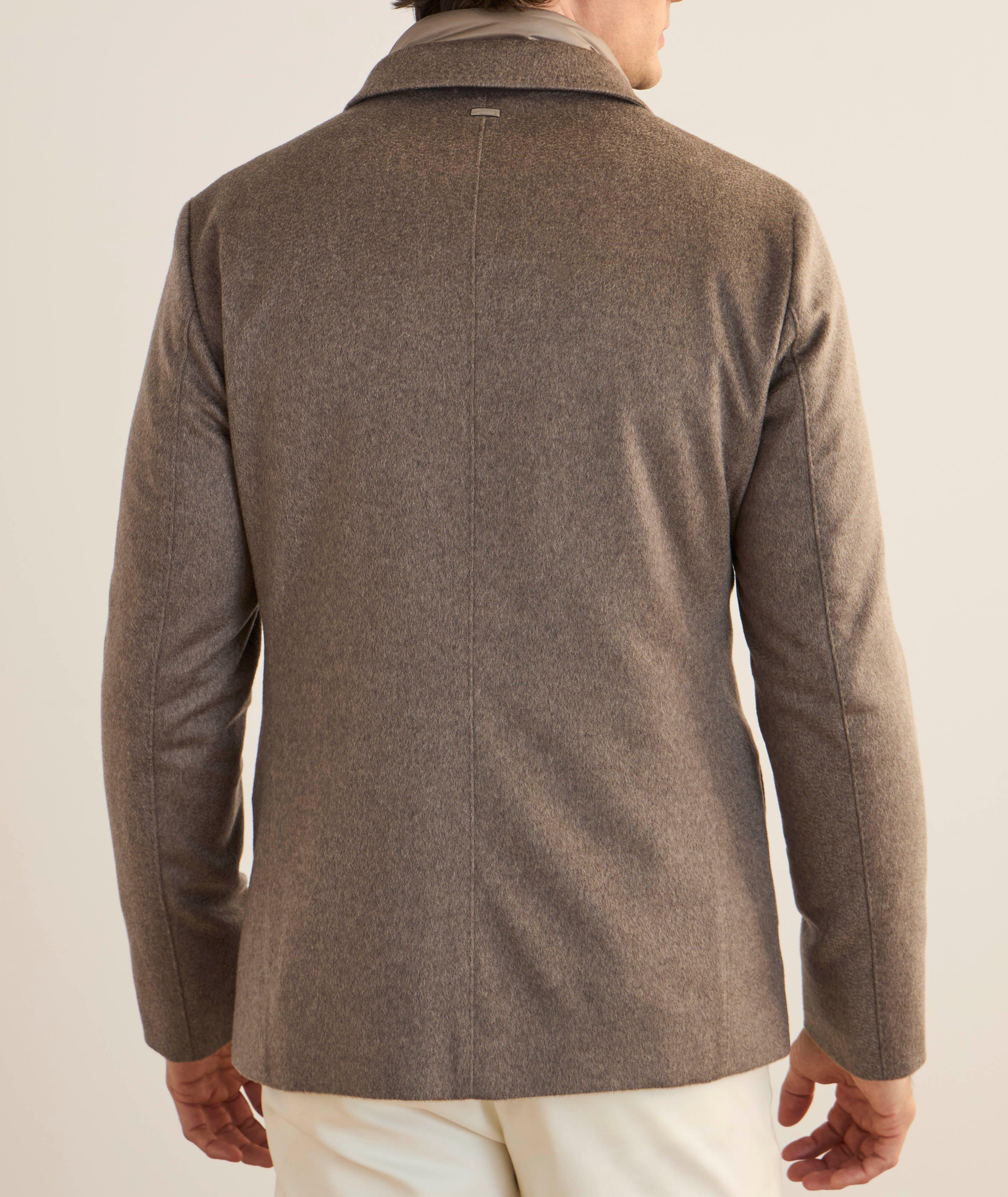 Manteau en cachemire avec plastron amovible coupe classique image 2