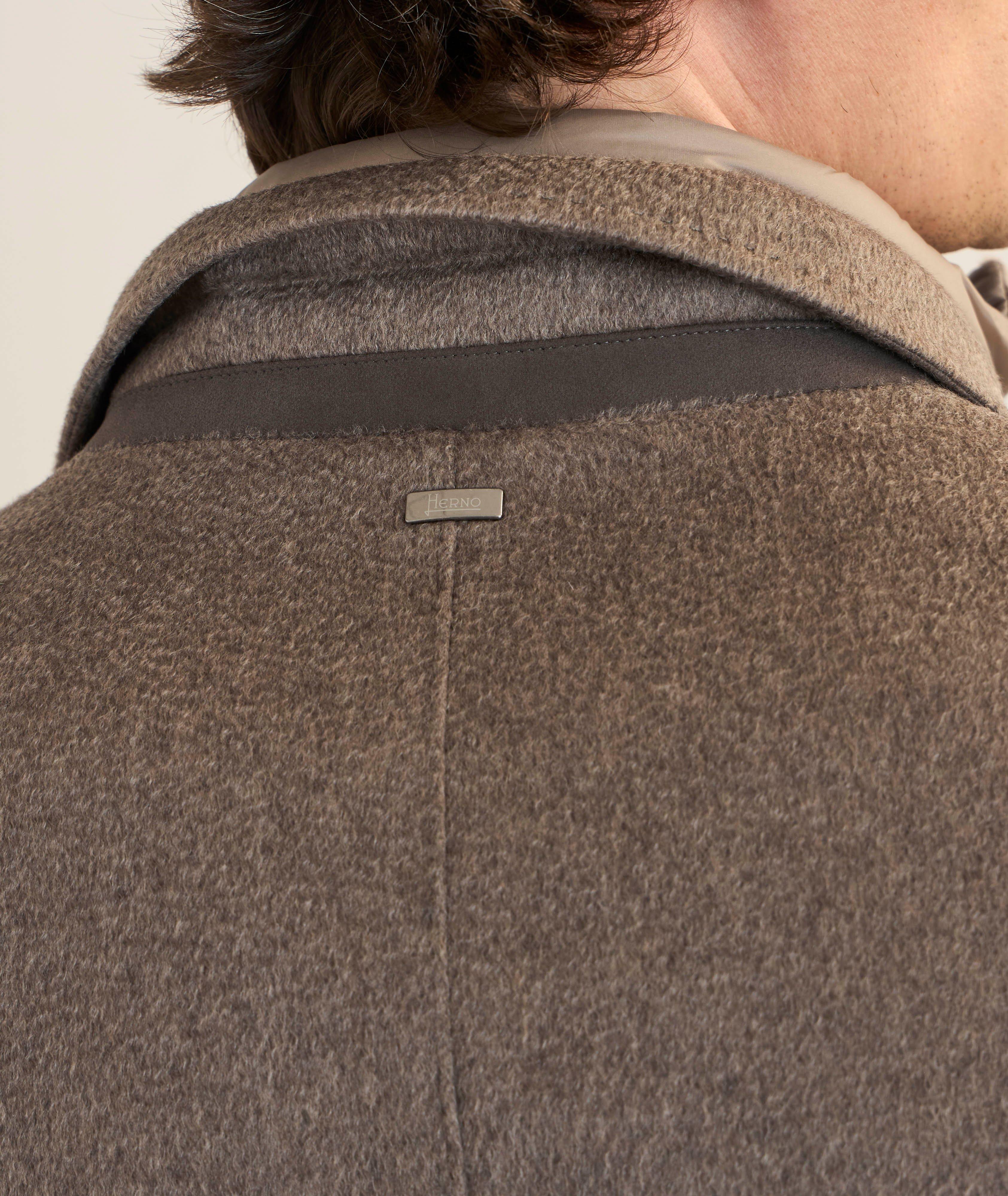 Manteau en cachemire avec plastron amovible coupe classique image 4
