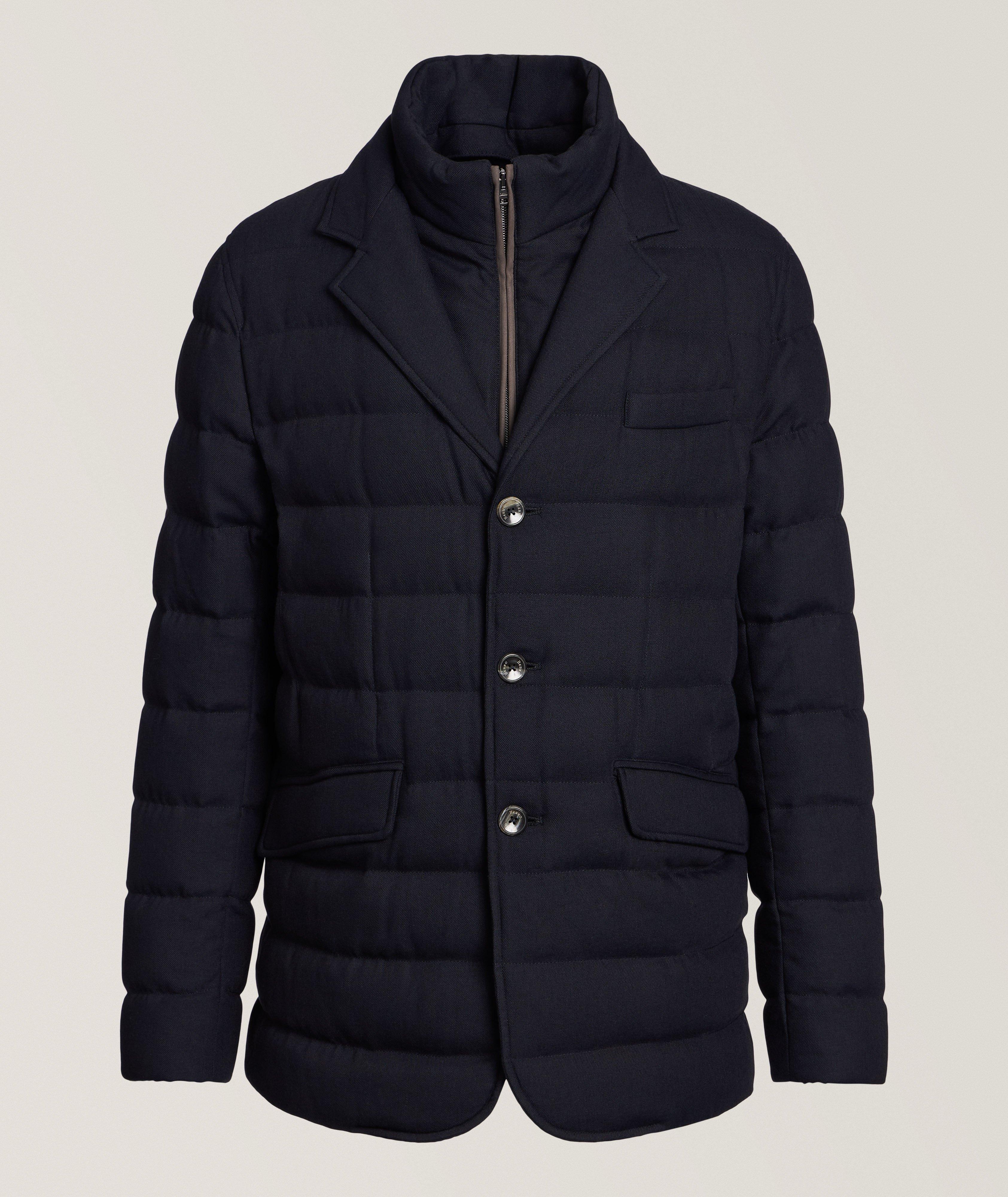 Removable-Bib Down Puffer Jacket image 0